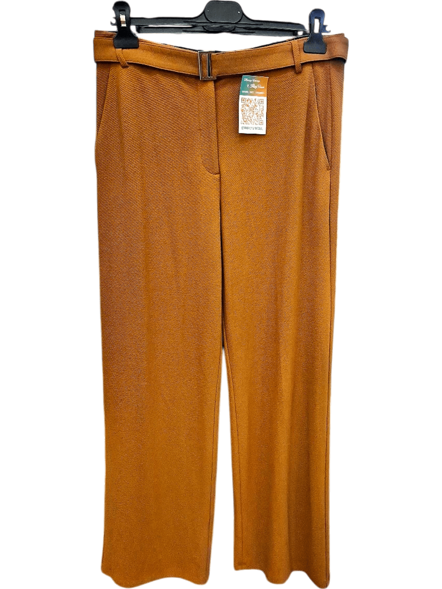 Mustard Orange Wide-Leg Trousers with Belt - New with Tags 1