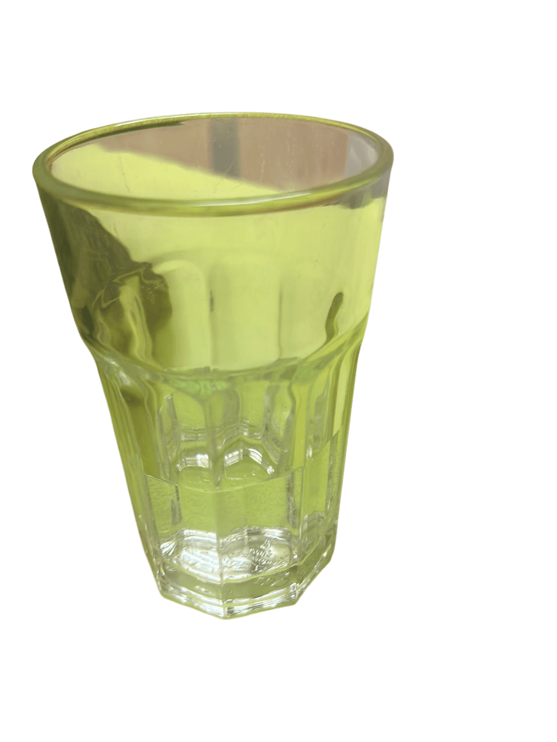 Clear Ribbed Glass Tumbler with Classic Cafe Design 2