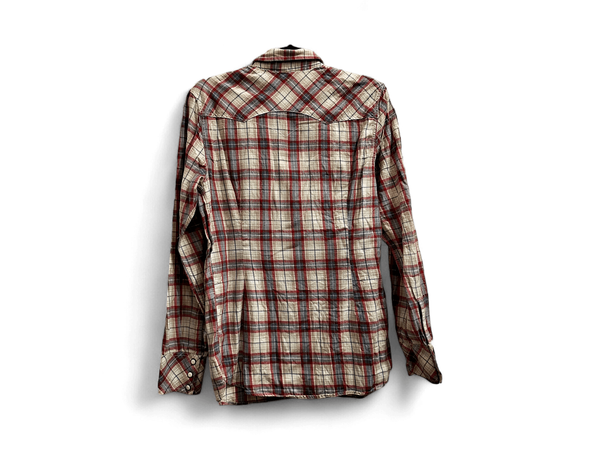 Vintage Plaid Button-Down Shirt - Western Style 2