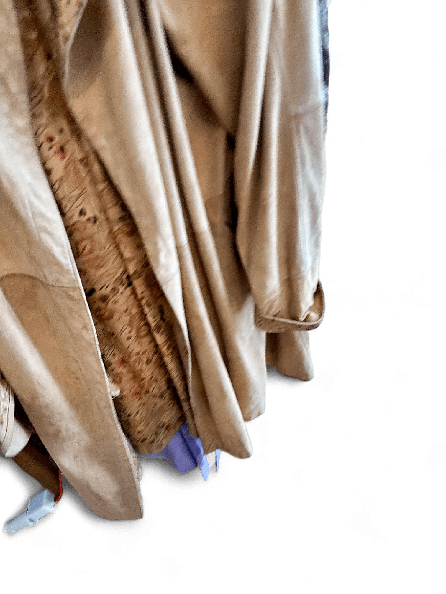 Chic Suede Trench Coat with Floral Lining 3