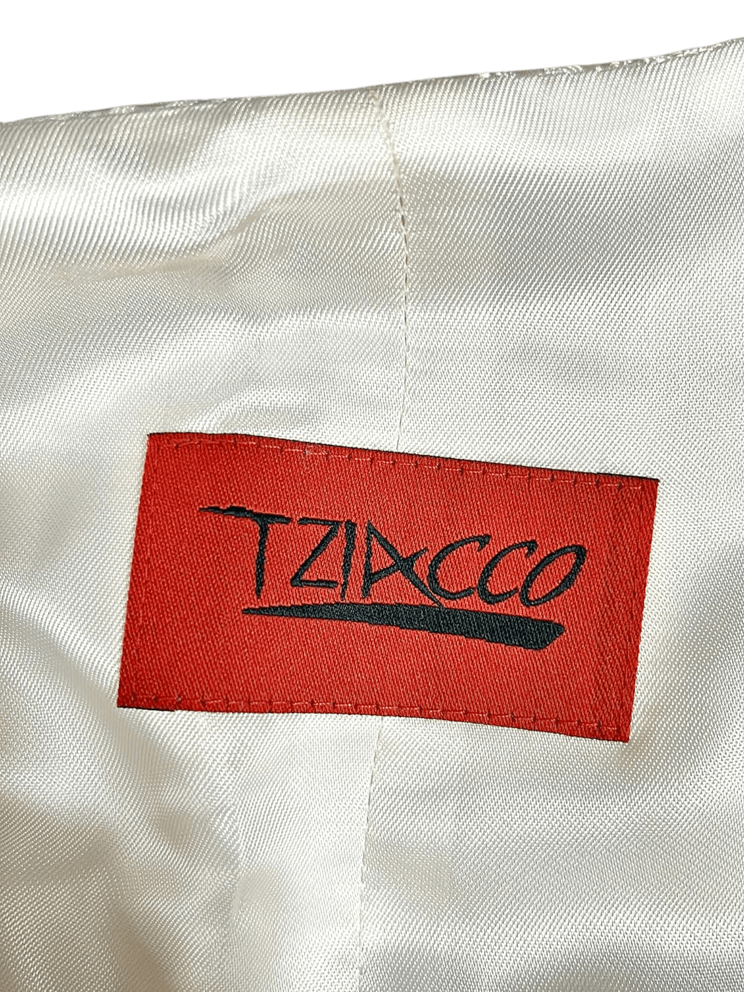 TZIACCO Elegante Herrenweste - Cremeweiß mit Paisleymuster - Größe 52 3