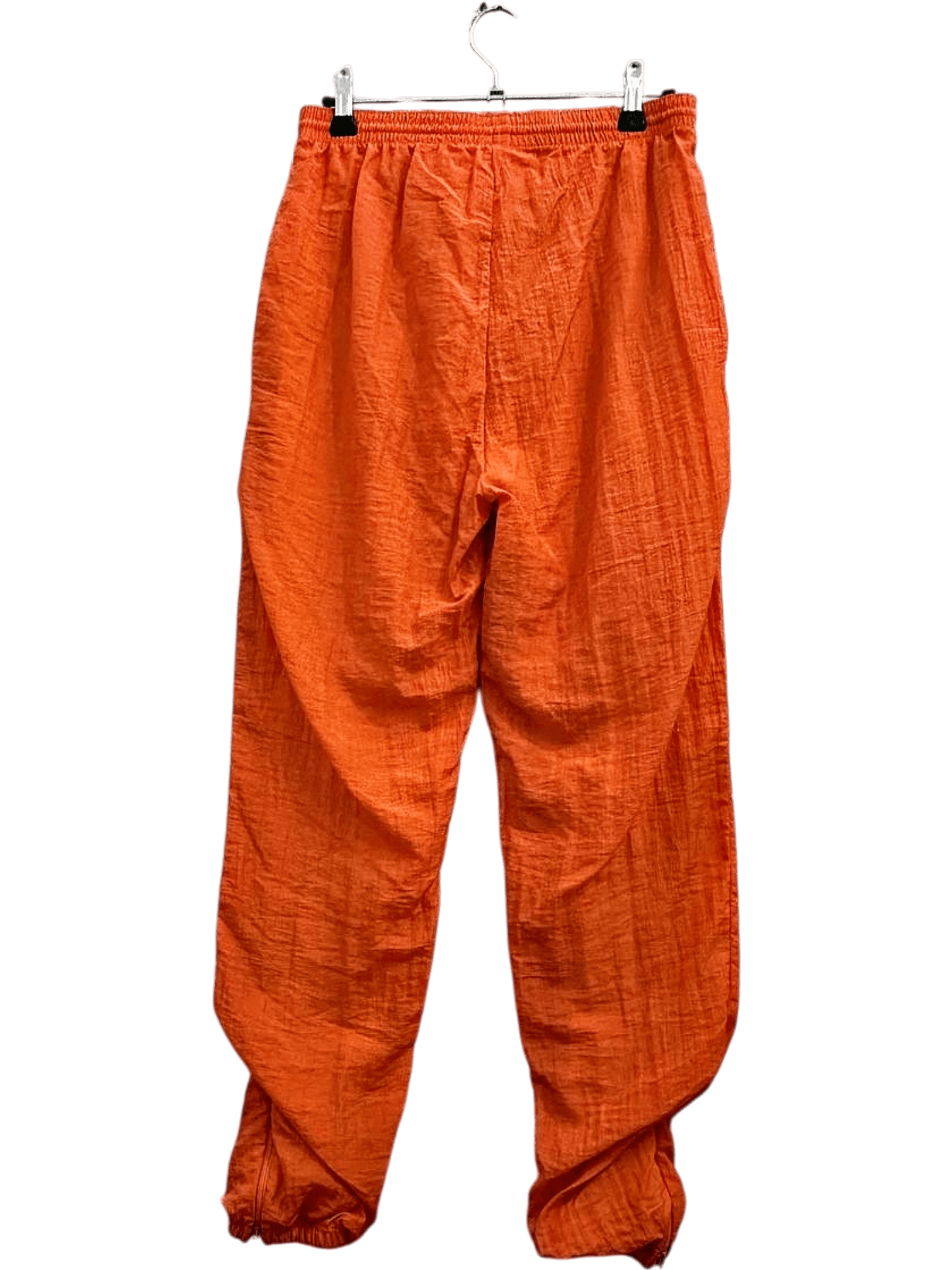 Vintage 80s Orange Cotton Jogger Pants - Elastic Waist 2