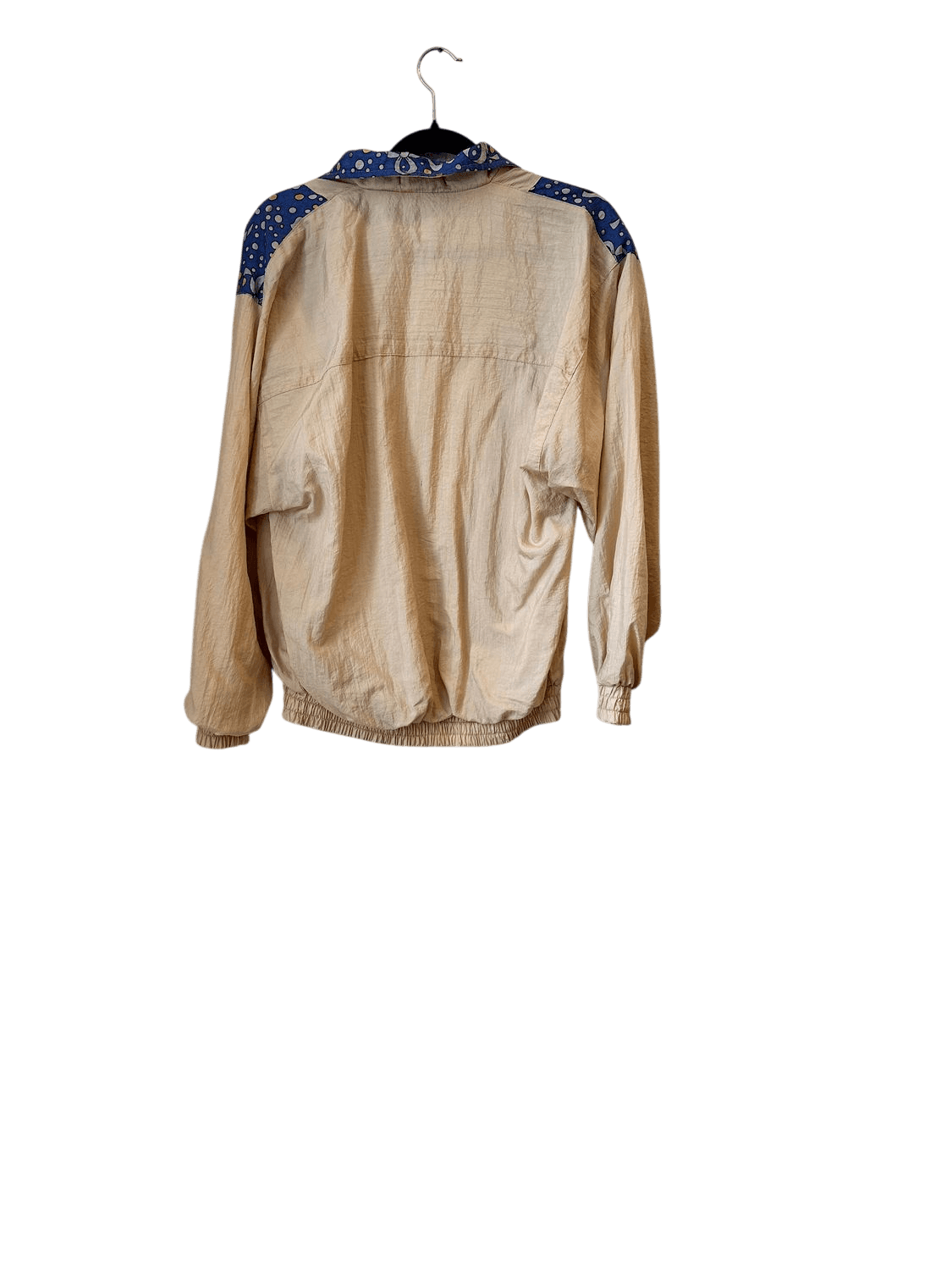 Vintage Beige & Blue Cosmic Pattern Windbreaker - Size S 3