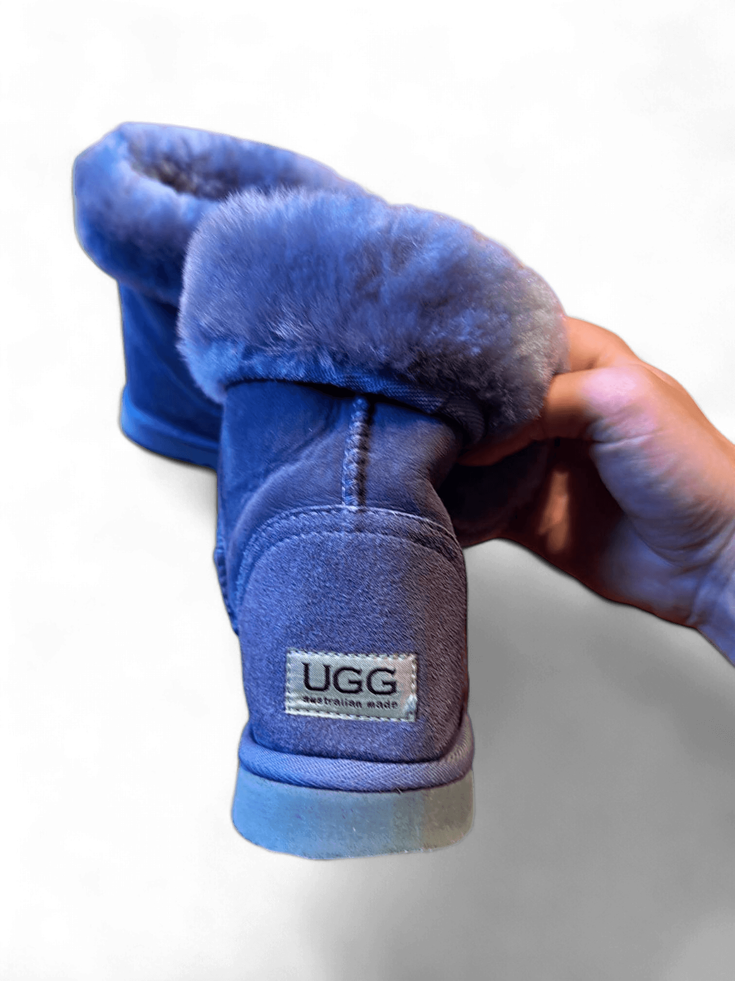 UGG Australia Purple Sheepskin Boots with Fur Trim 2