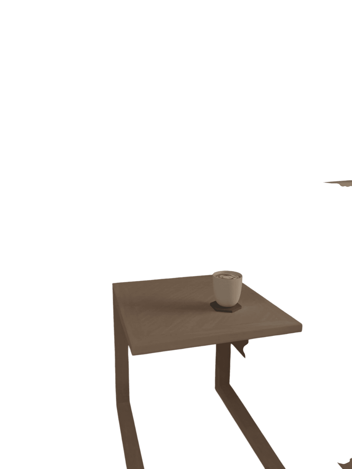 Light Wood Side Table with Shelf - Scandinavian Design