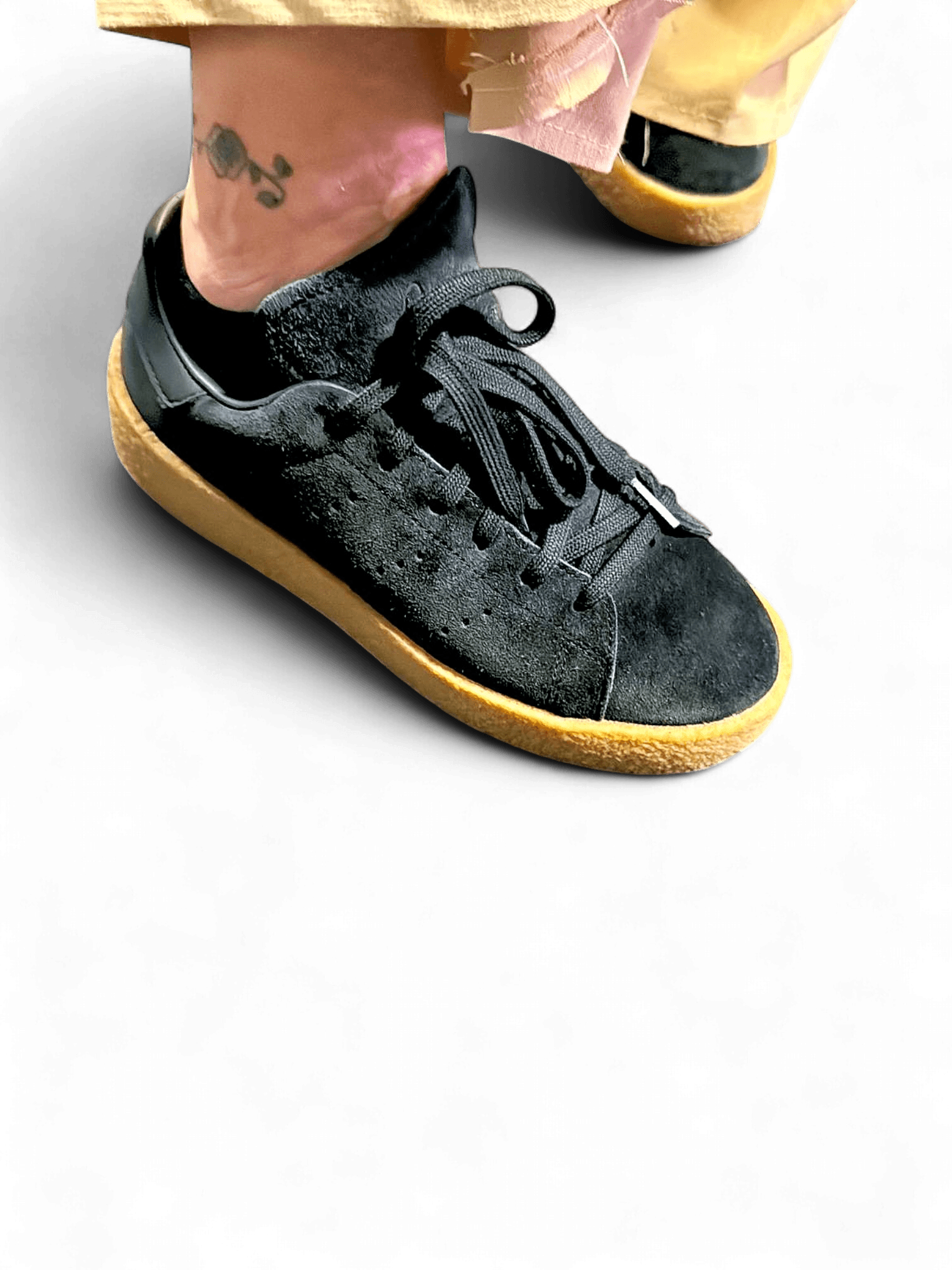 Adidas Black Suede Sneakers with Gum Sole 1