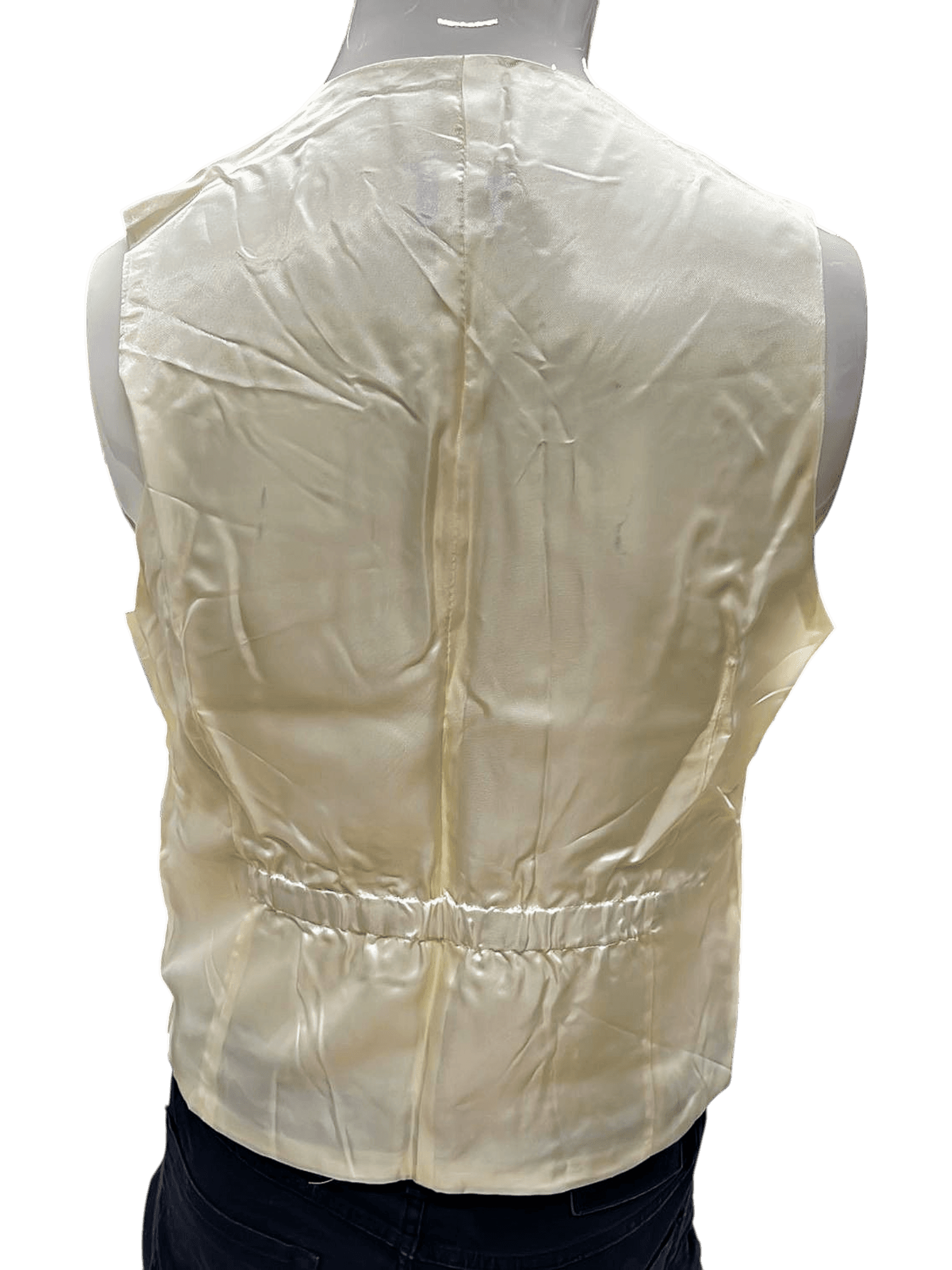 Amadeo Elegante Herren-Weste mit Paisleymuster - Cremeweiß - Größe 48 2