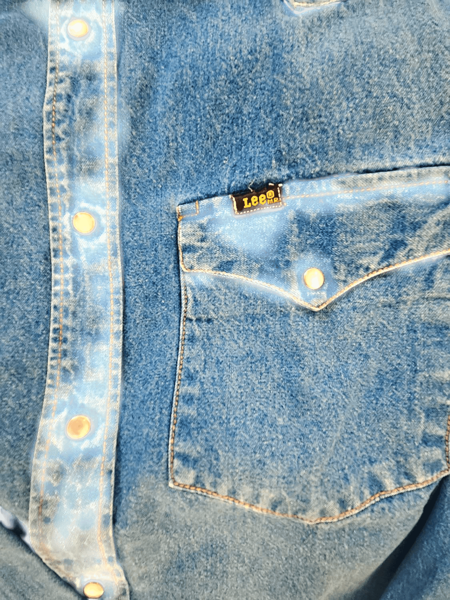 Vintage Lee Western Clothes Denim Shirt - Size M 3