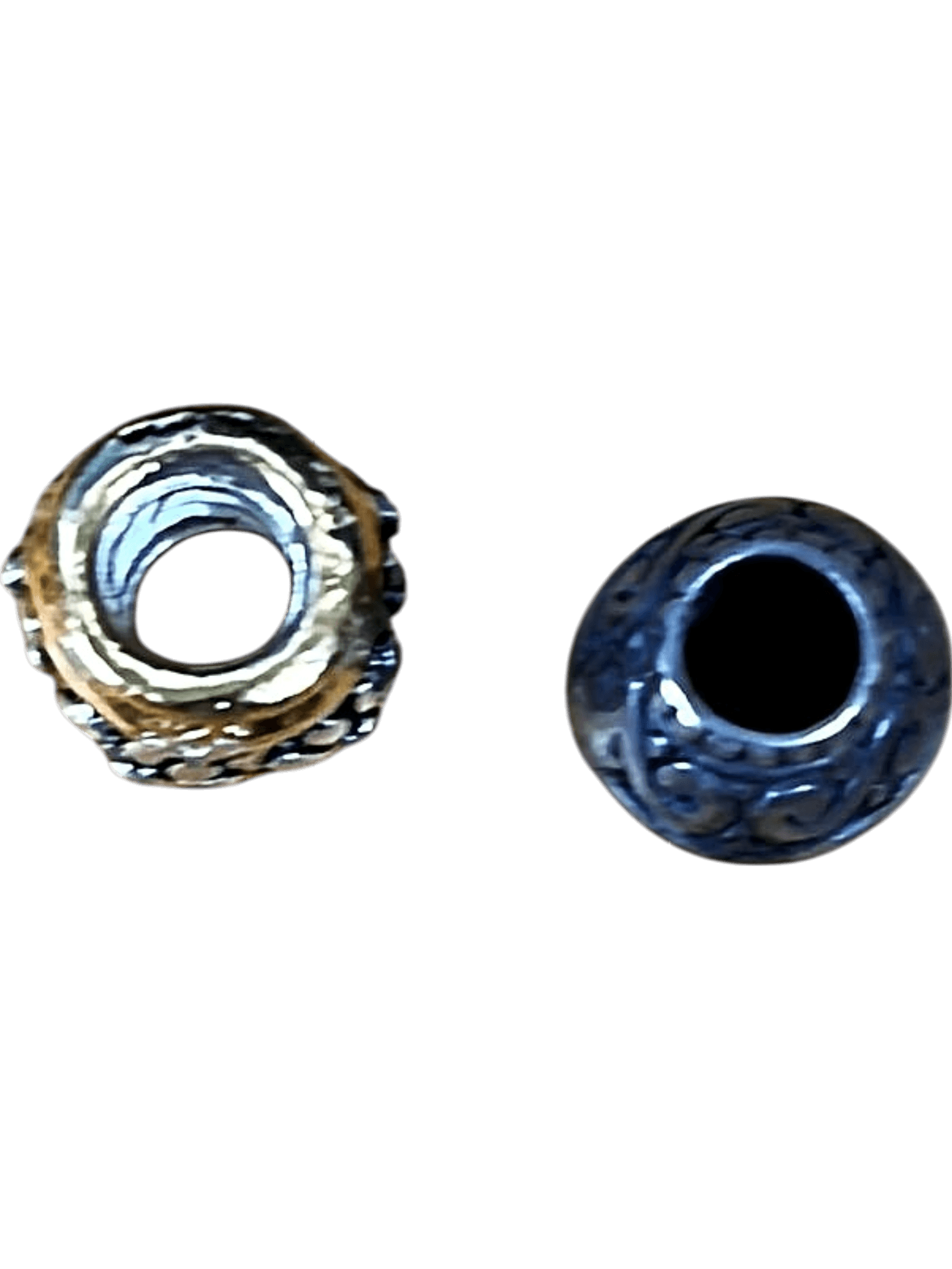 Vintage Charm Beads für Armbänder - Silber und Gold Perlen mit Verzierung 2