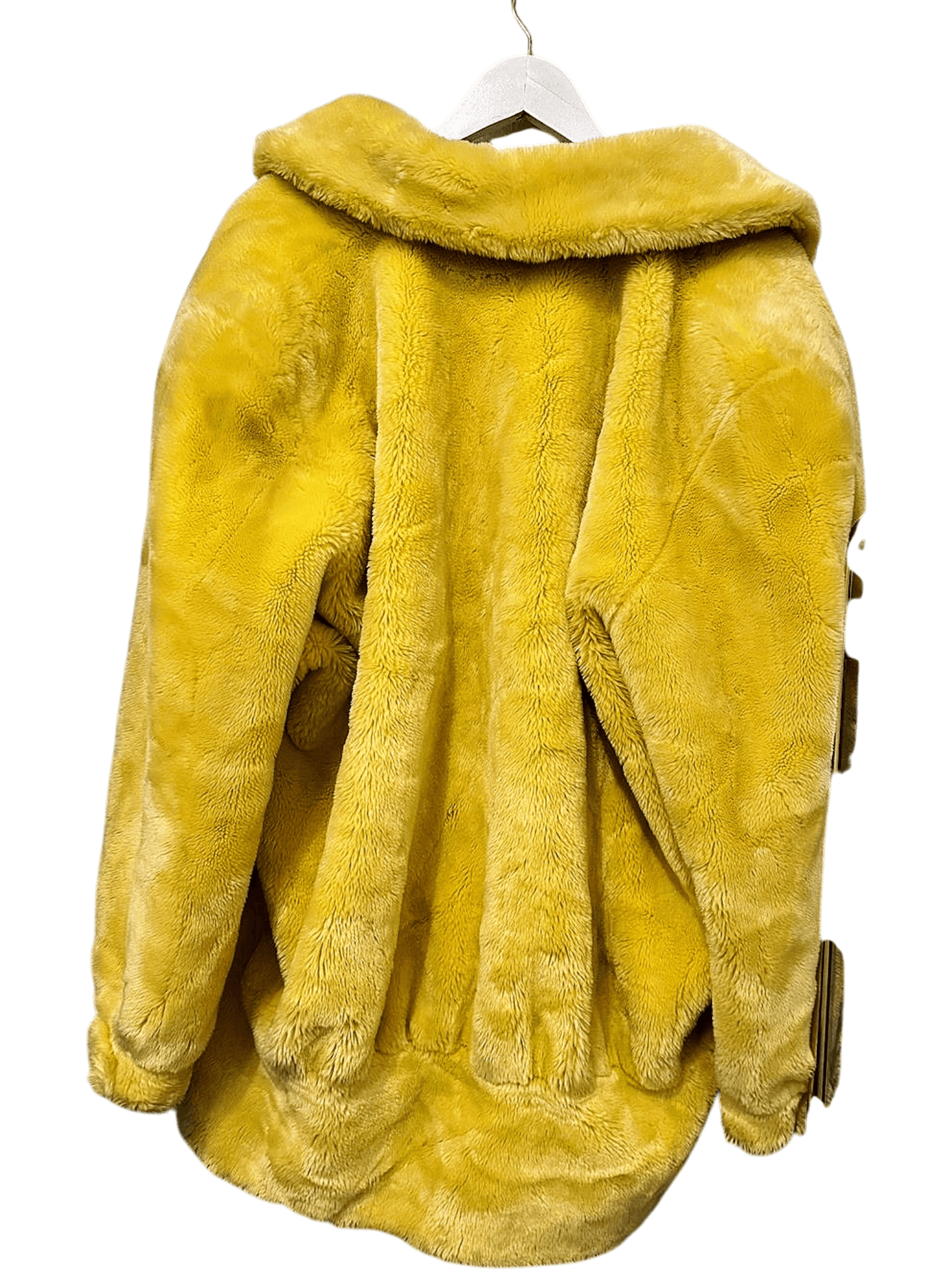 Vintage Monique Paris Yellow Faux Fur Jacket - Made in France 2