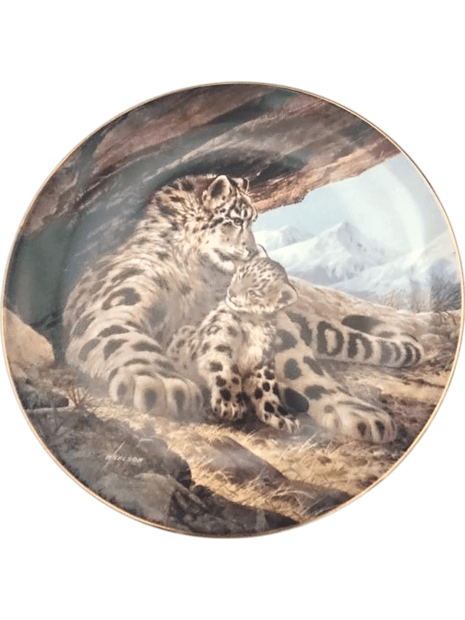 Bradford Exchange 'The Snow Leopard' Collector Plate by Will Nelson 1