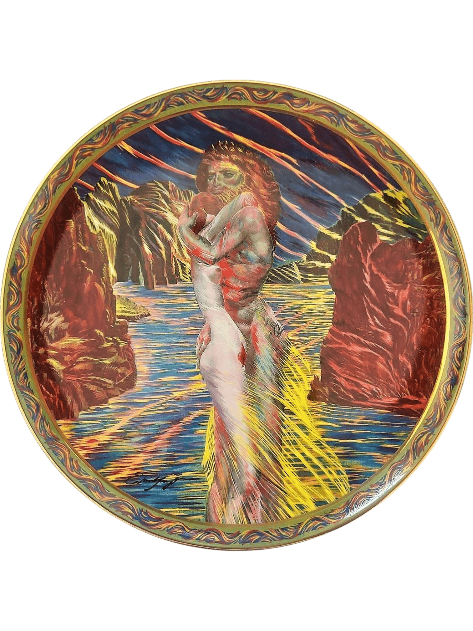 Limited Edition Ernst Fuchs 'Das Paar' Collectible Plate #38/5000 1