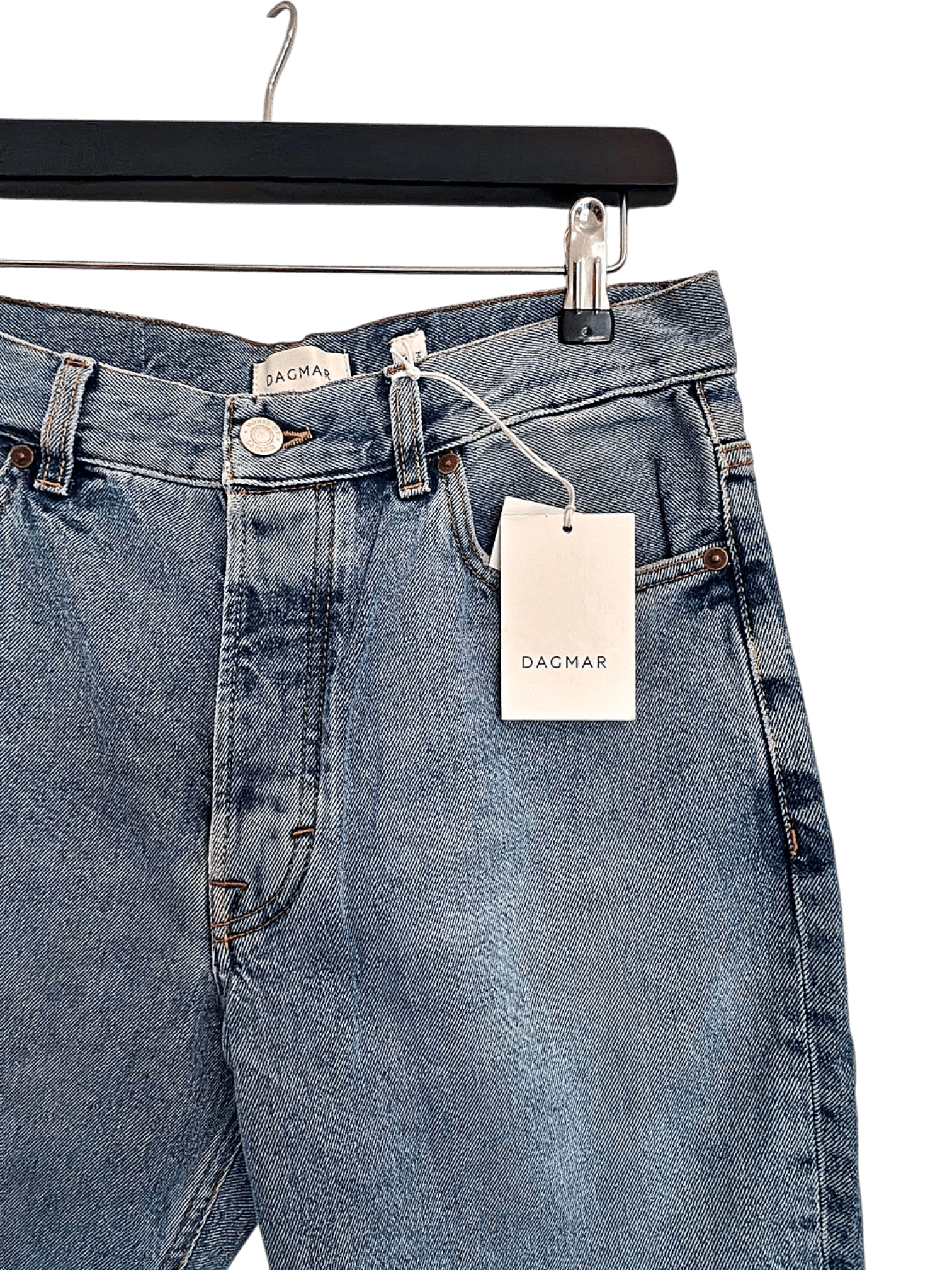 House Of Dagmar Klick Flare Denim Light Blue Wash 2