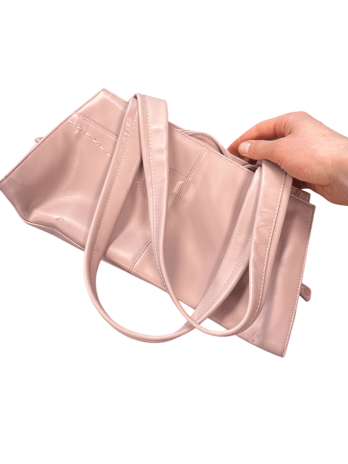 Gucci Pink Leather Handbag with Contrast Stitching 2