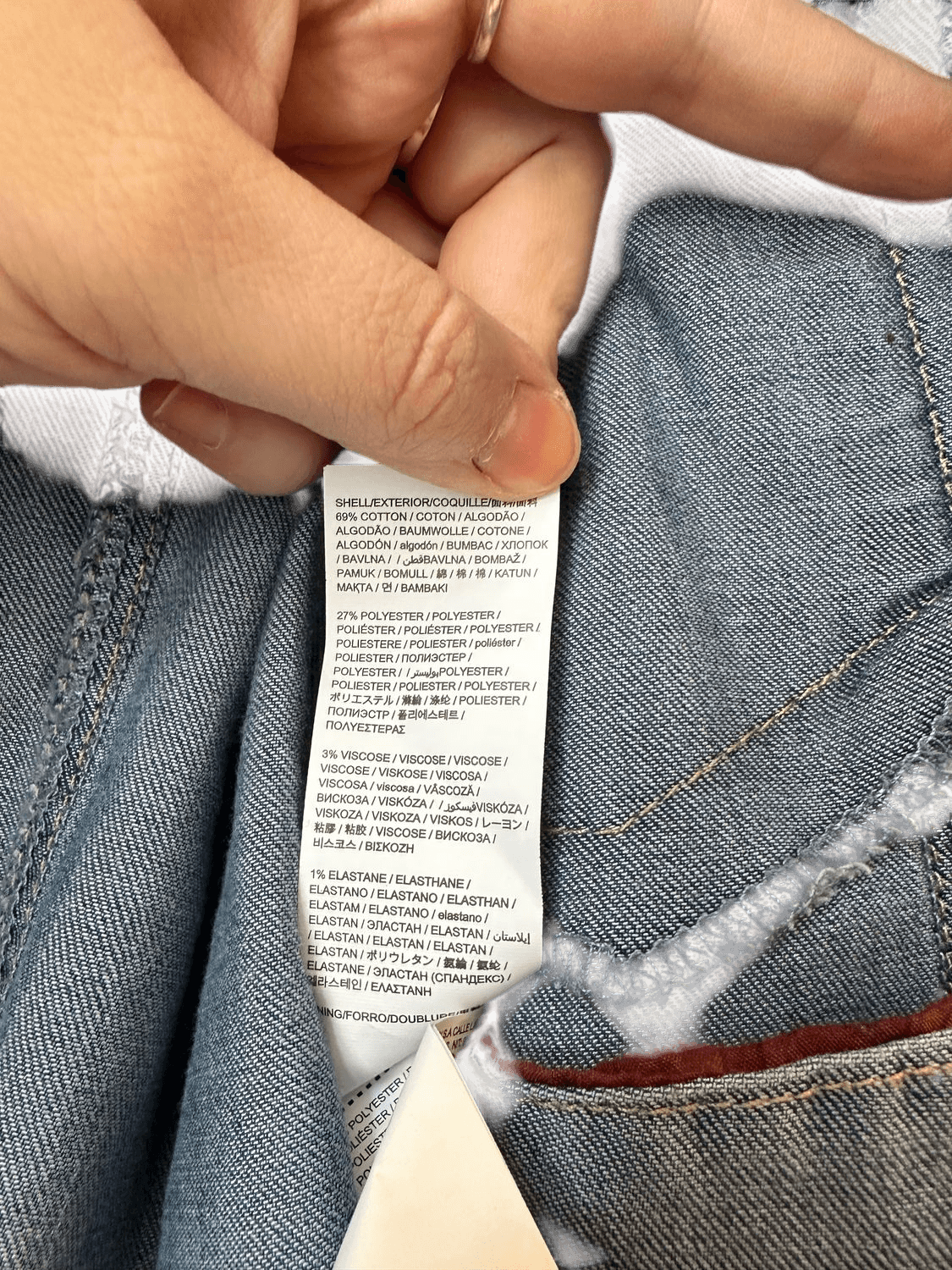 Desigual Embellished Denim Jacket with Geometric Pattern - Size 46 7