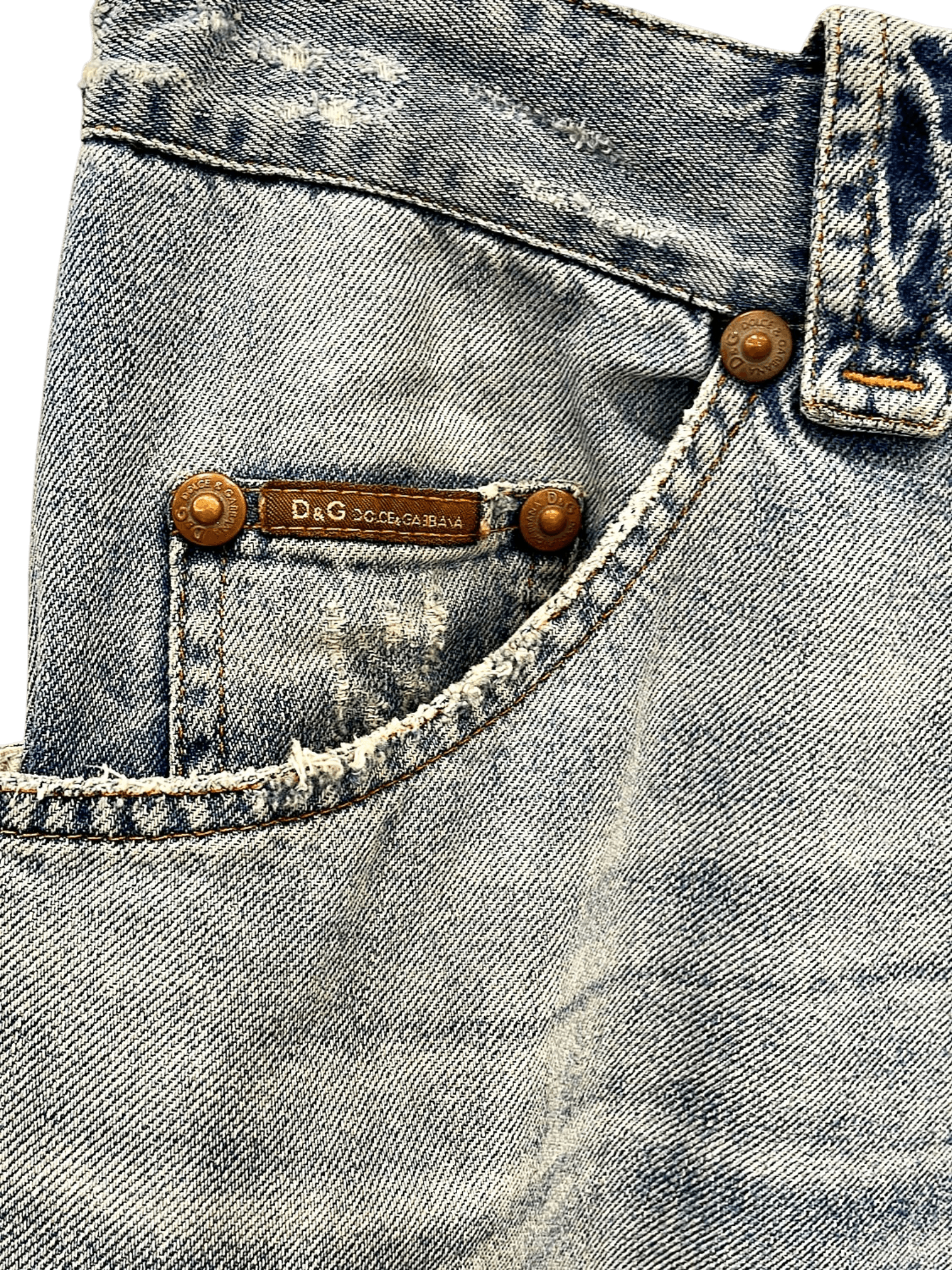 Dolce & Gabbana Distressed Denim Jeans - Vintage D&G Light Wash 4