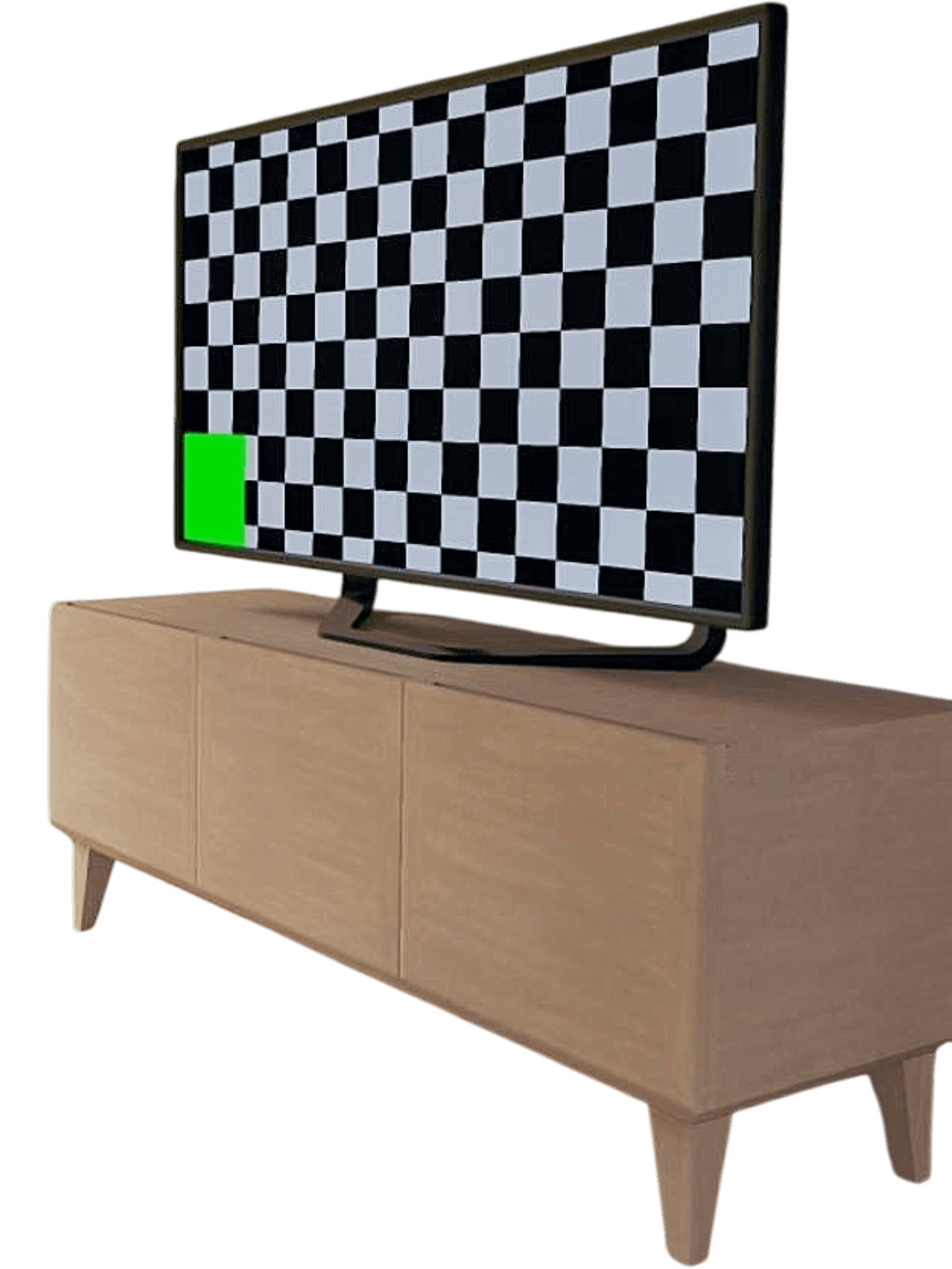 Black flat screen television with stand 2