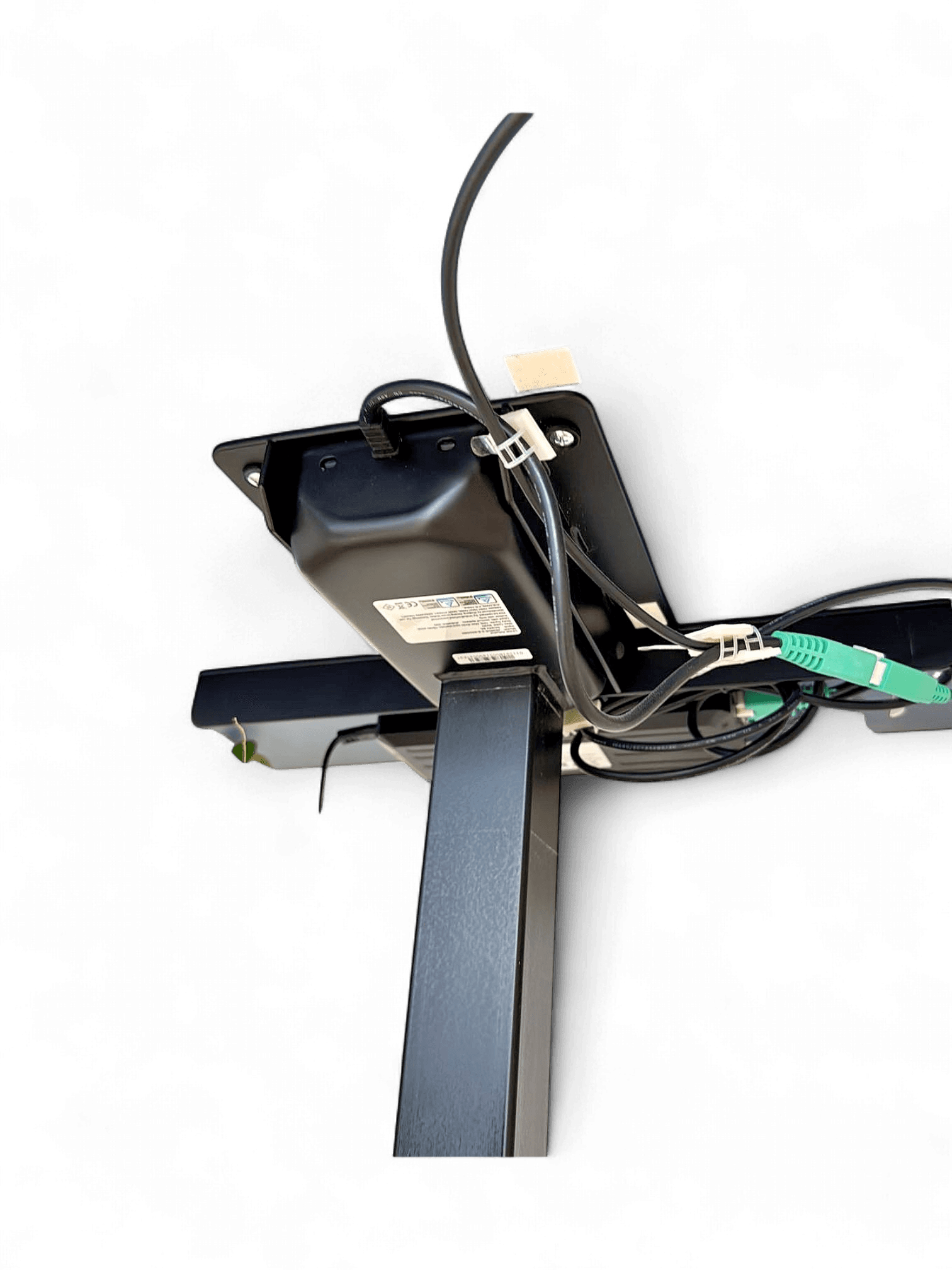 Electric Height-Adjustable Standing Desk with Blue Tabletop 3