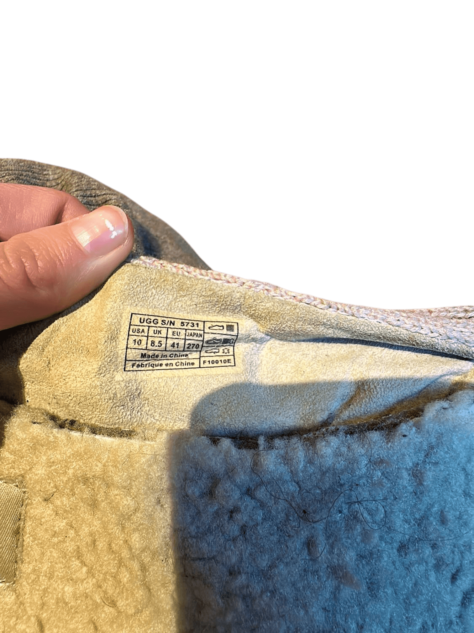 UGG Strick-Hausschuhe mit Schaffell - Größe EU 39 3