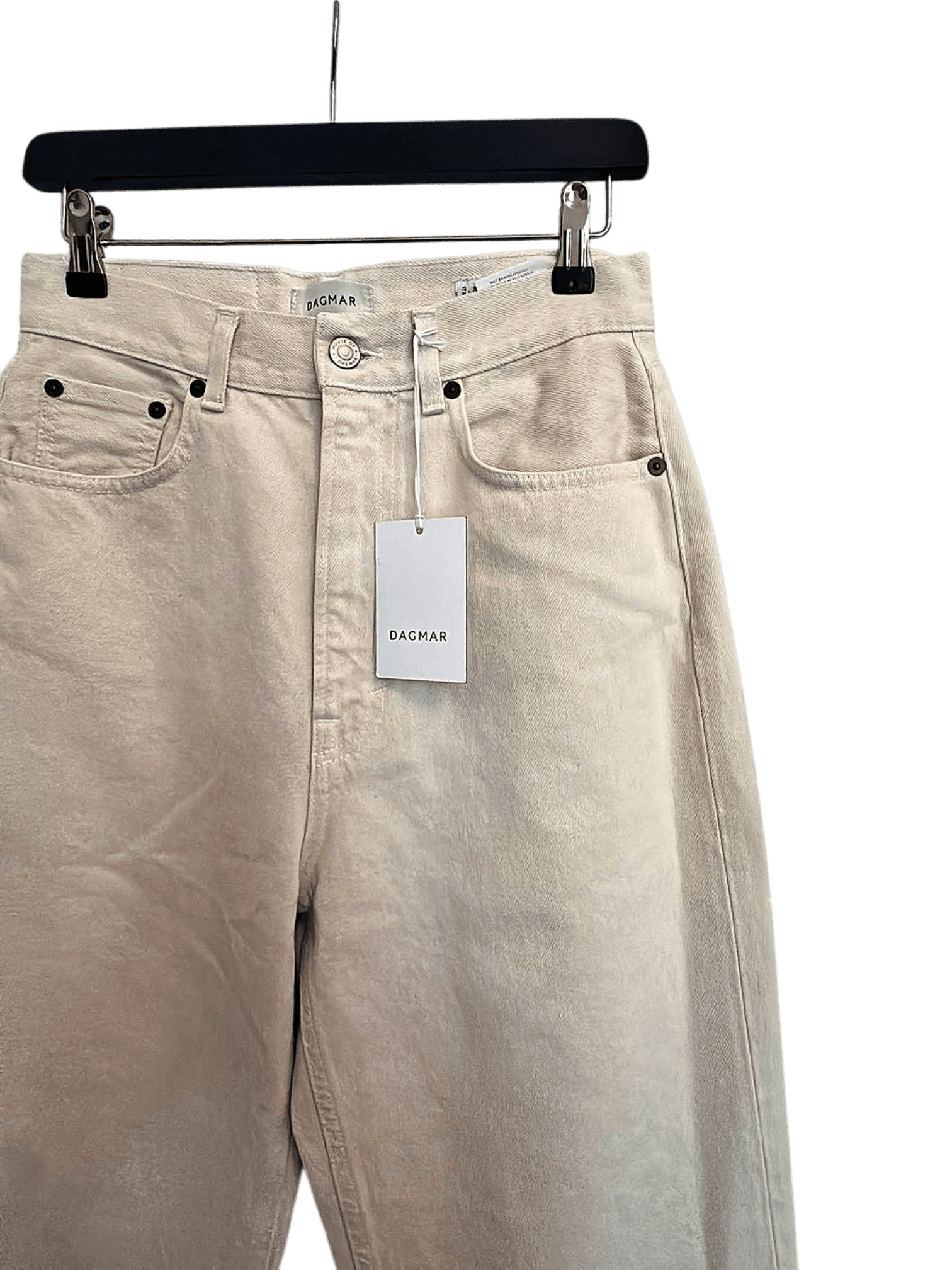 House Of Dagmar Trapered Leg Denim Ecru 2