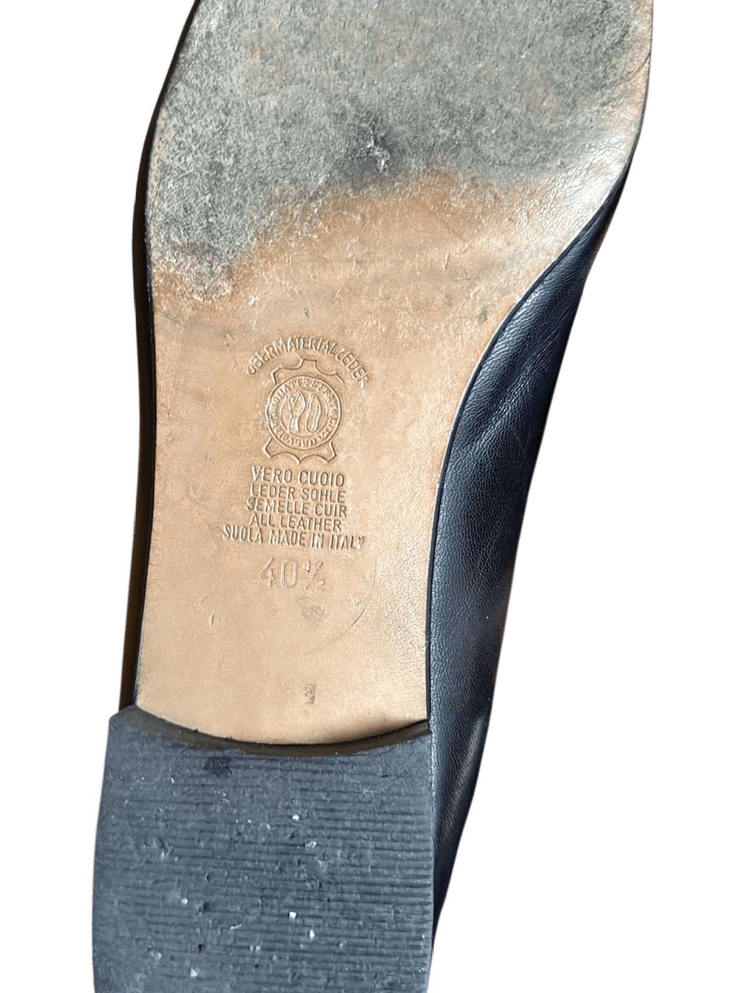 Bellissime Black Leather Loafers - Italian Made - Size 40½ 4