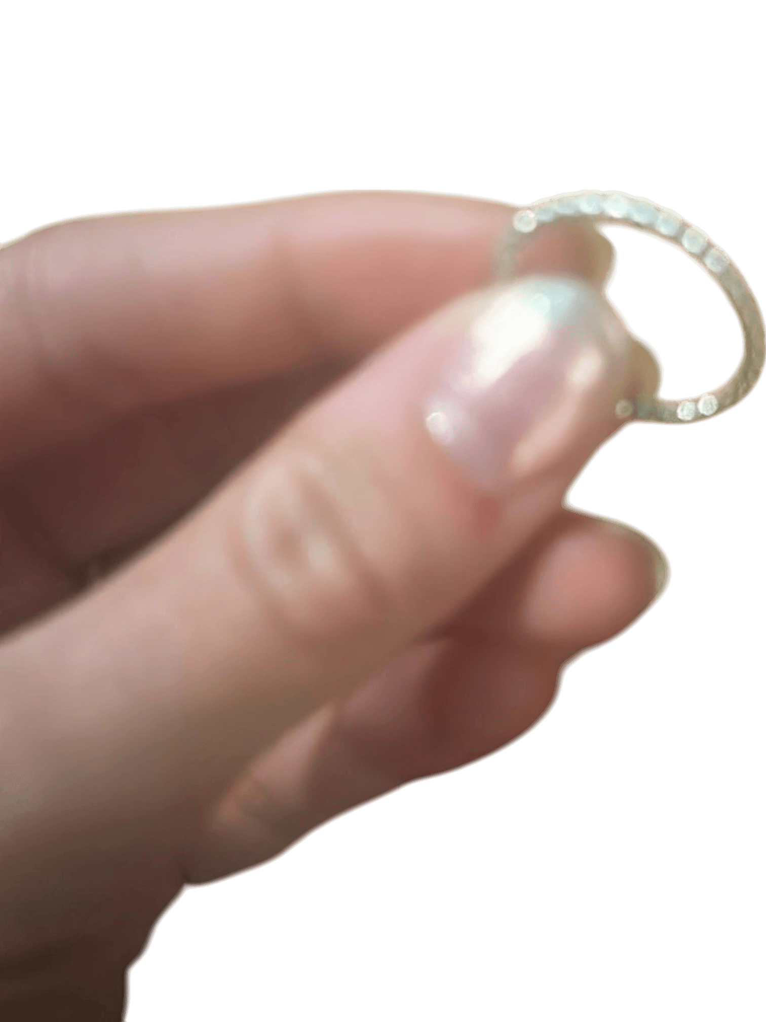 Delicate Silver Beaded Band Ring 1