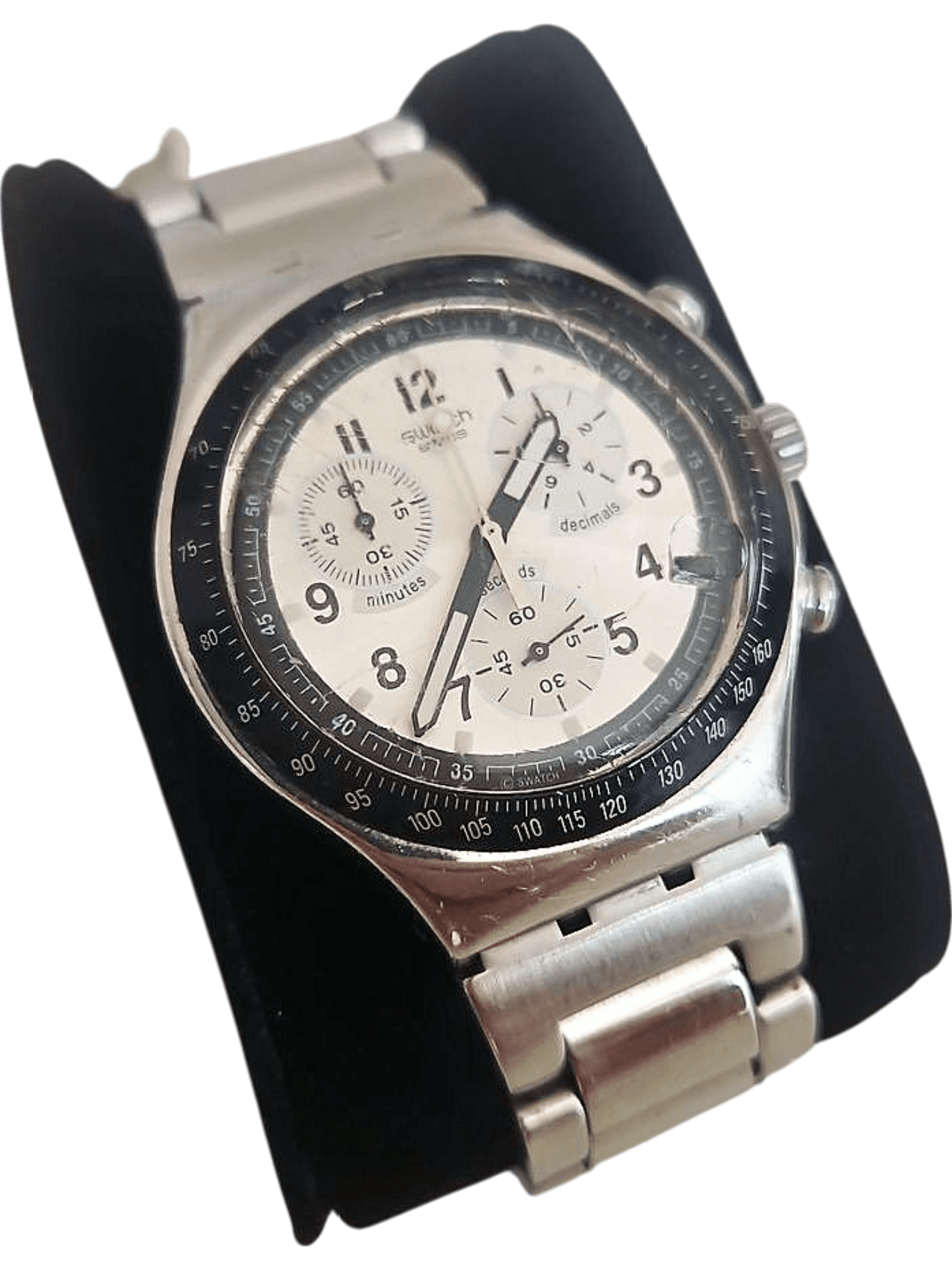 Swatch Irony Chronograph Edelstahl Armbanduhr 2