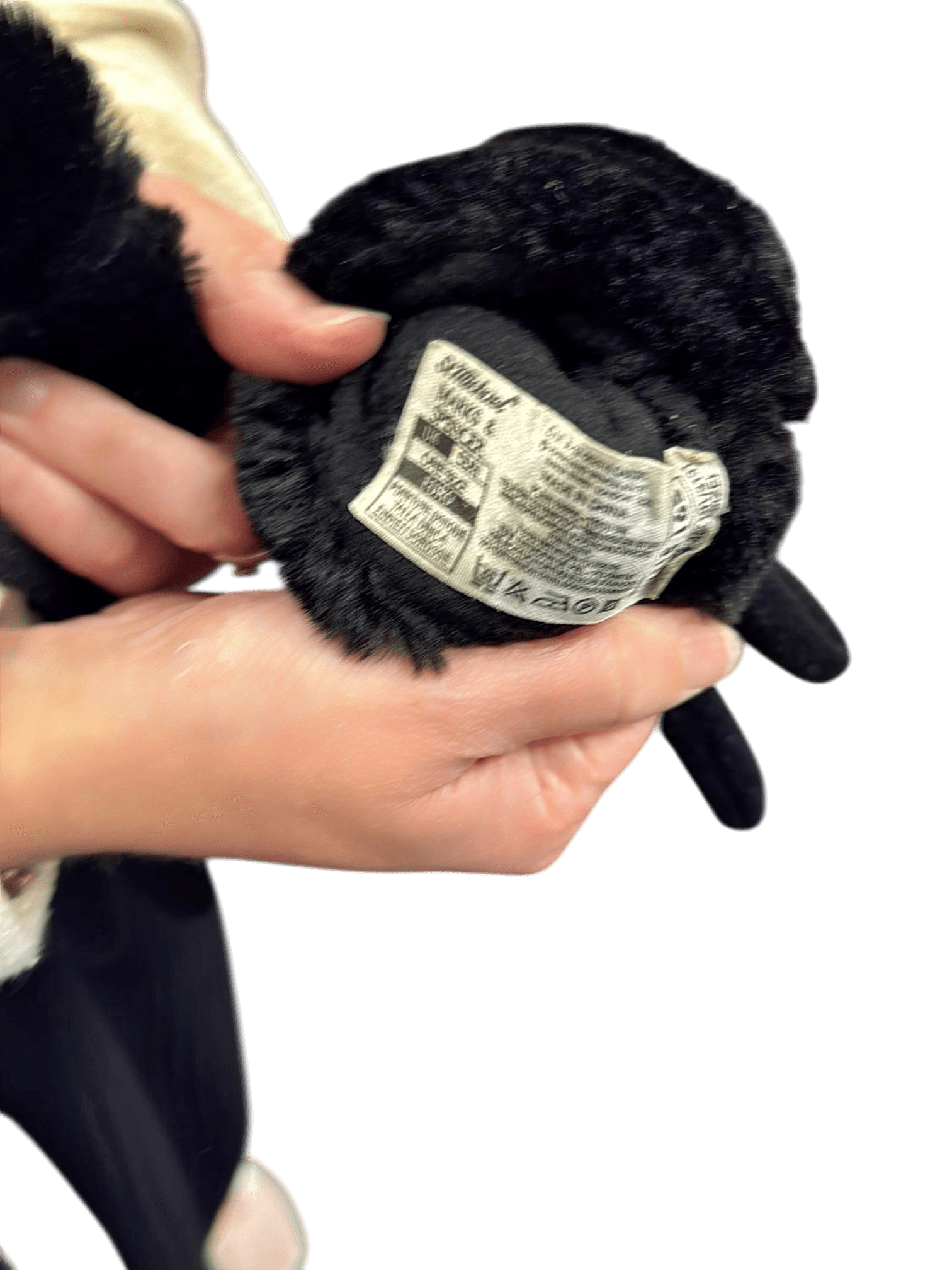 St Michael's Black Knit Gloves with Faux Fur Cuff - Winter Accessory 4