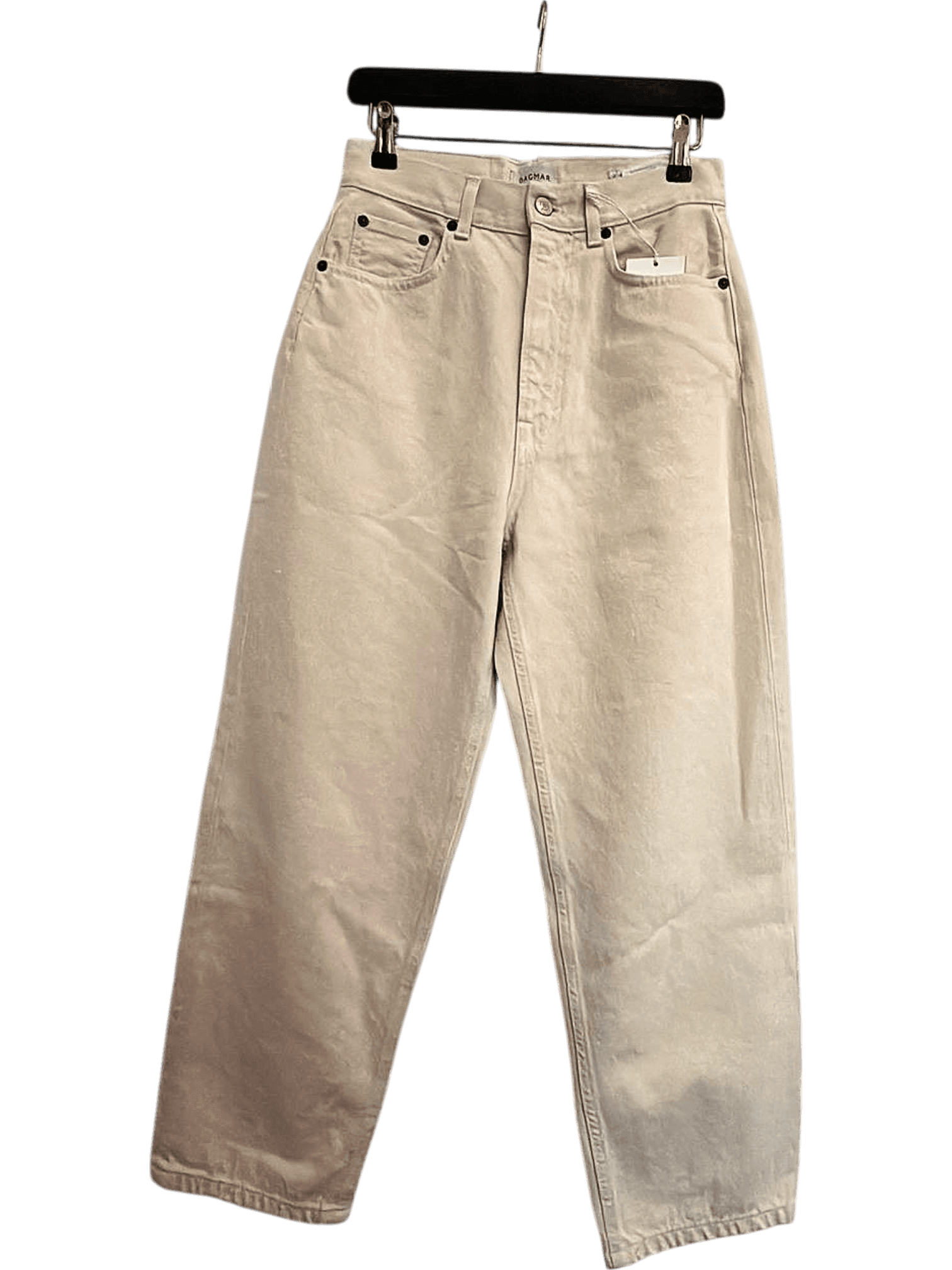 House Of Dagmar Trapered Leg Denim Ecru 1