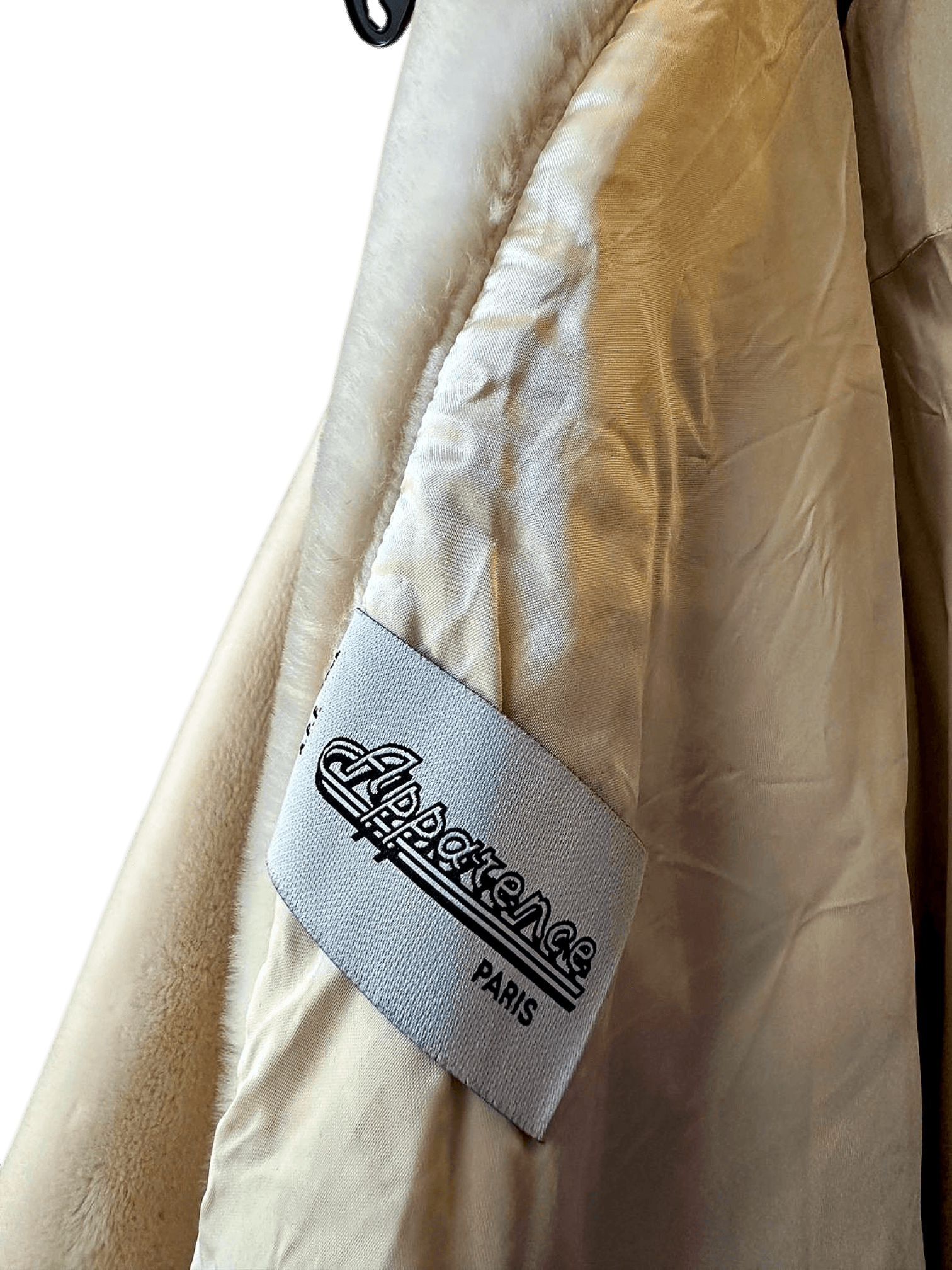 Vintage Elegance Paris Cream Faux Fur Coat - Size S 3