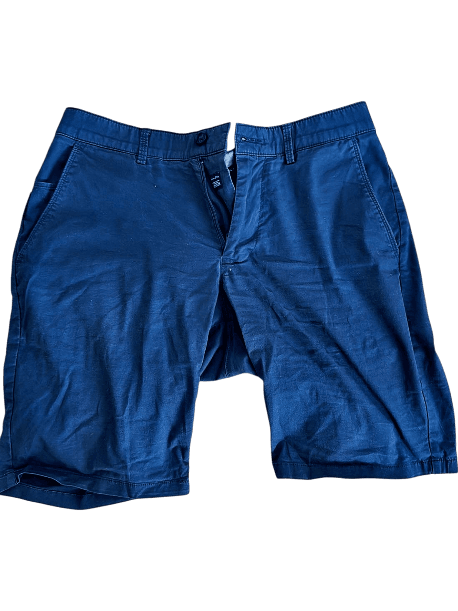 Men's Navy Blue Cotton Chino Shorts - Casual Summer Wear 1