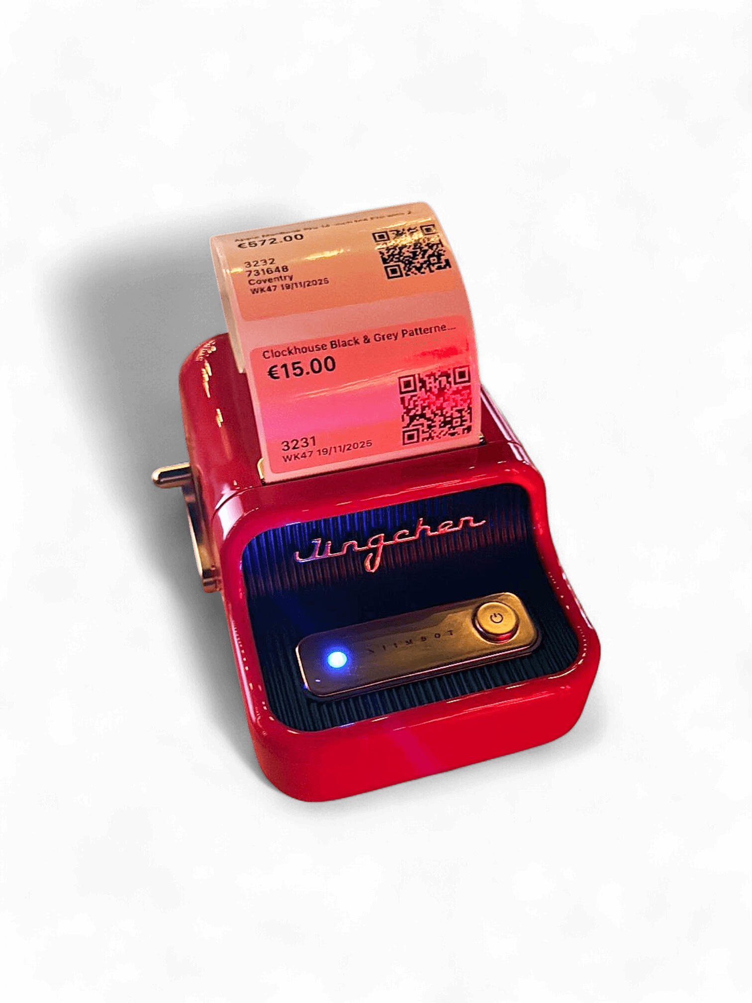 Niimbot Jingchen B215 Mini Thermal Label Printer - Red