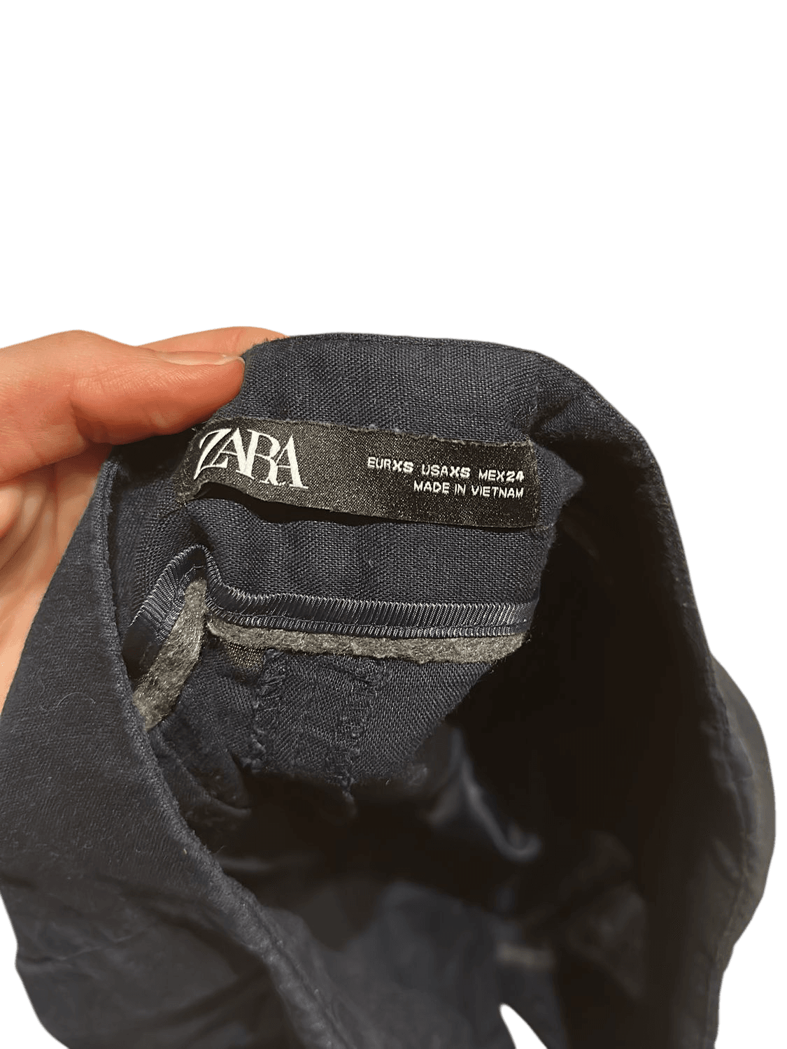 ZARA Navy Wide-Leg Pants Size XS 4