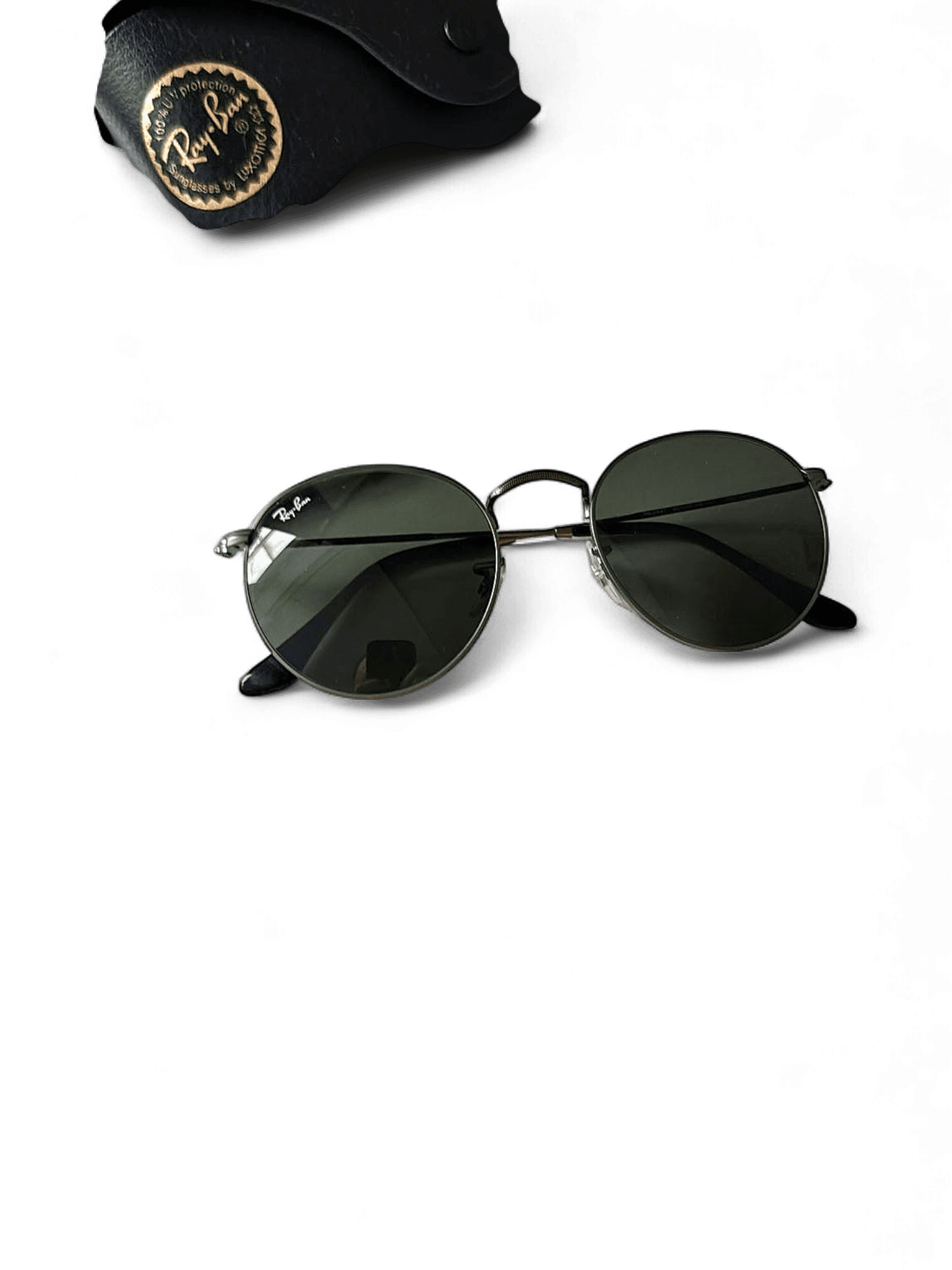 Ray-Ban Runde Sonnenbrille mit Original-Etui 2