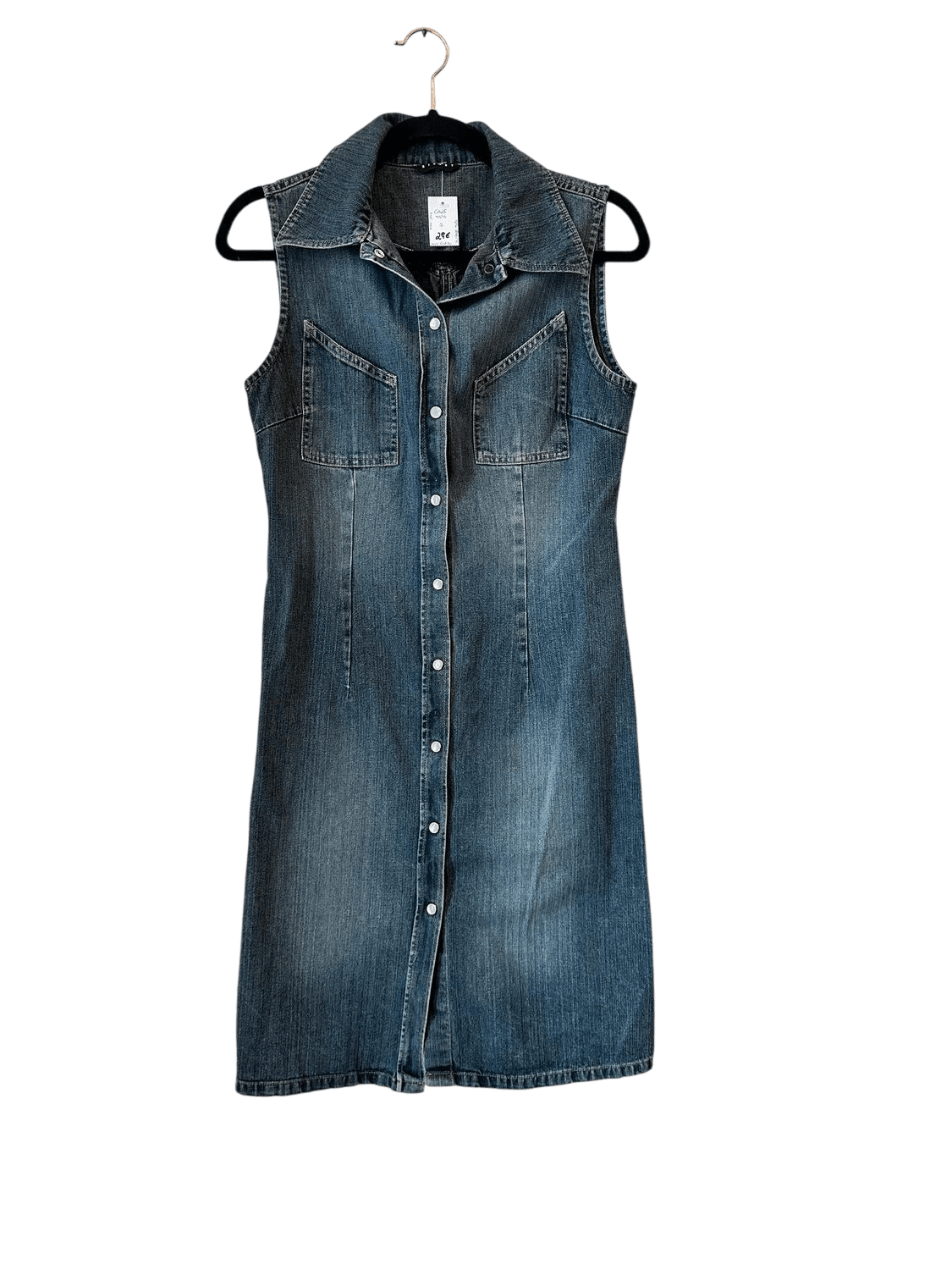 Sisley Sleeveless Denim mini Dress - Size S