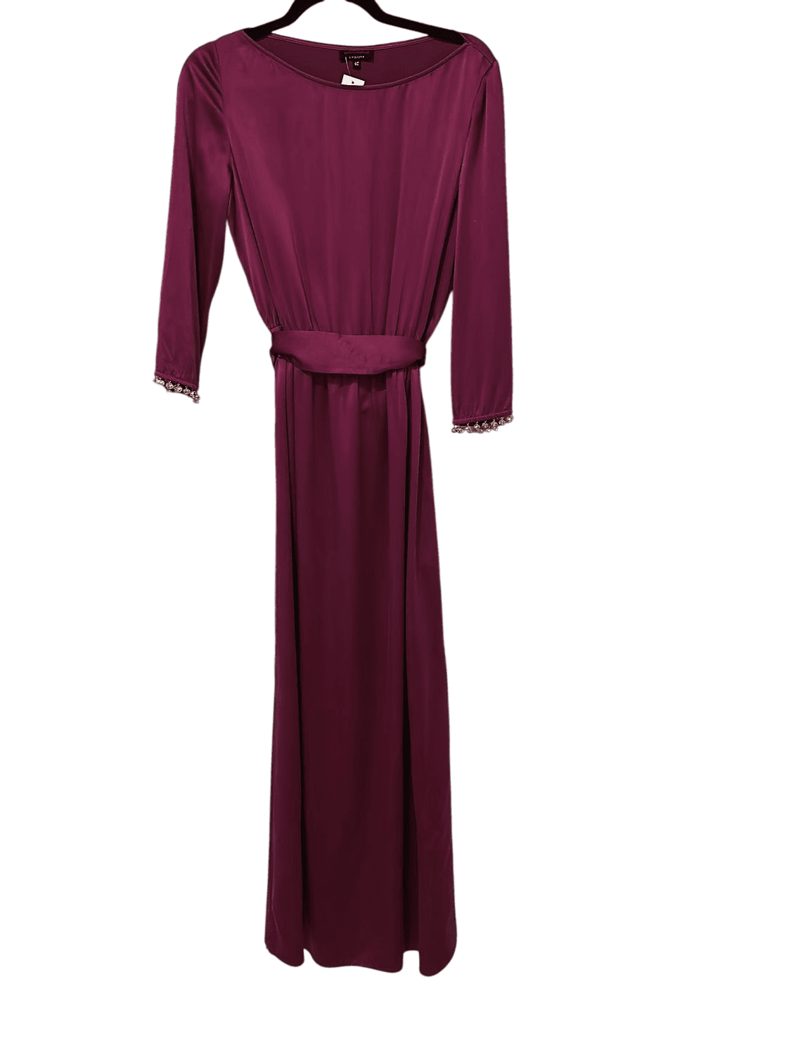 Adolfo Dominguez Purple Maxi Dress with Crystal Details - Size 40 2