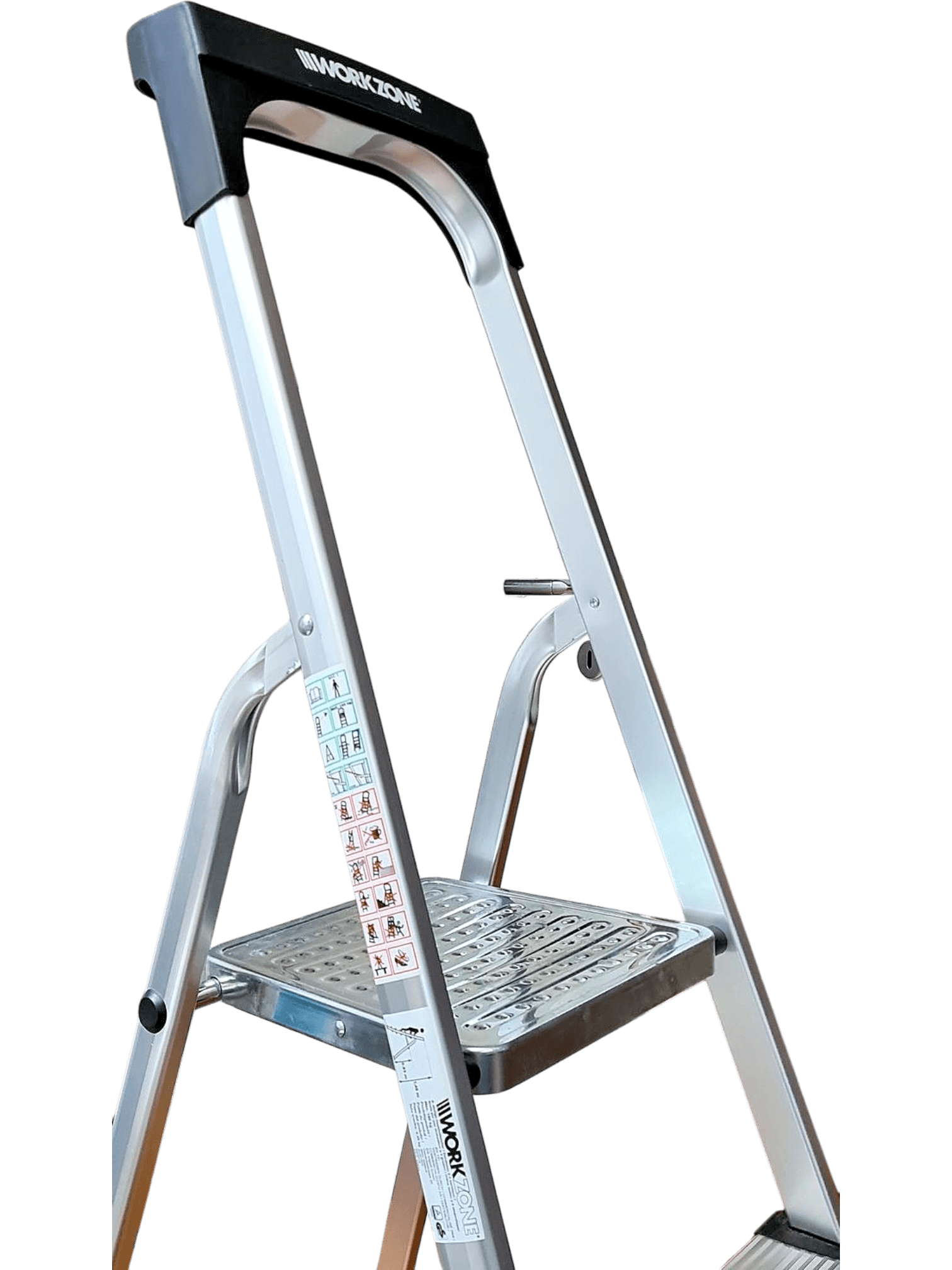 WORKZONE Aluminum Step Ladder - Sturdy Household Folding Ladder 1