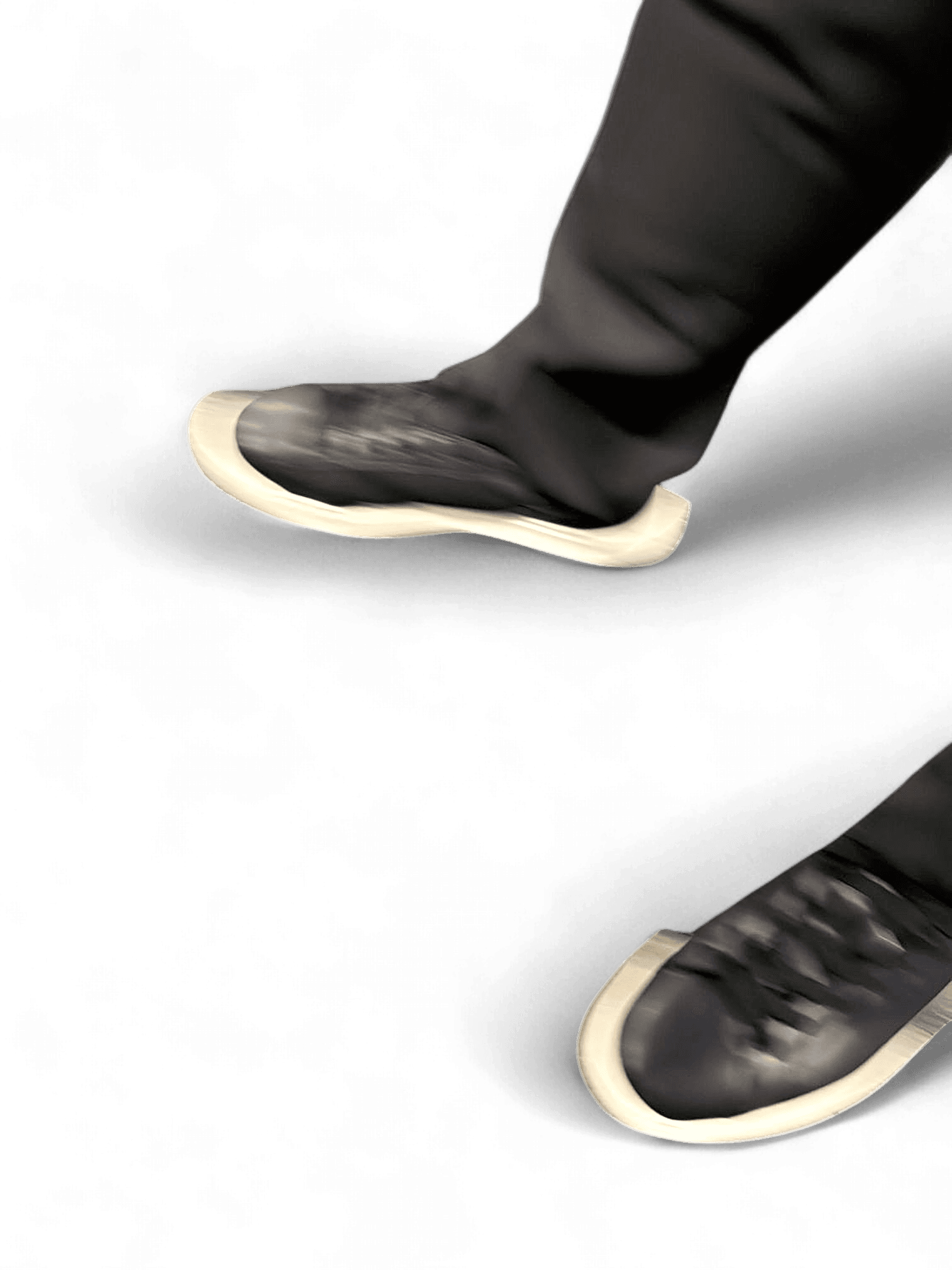 Black Leather Sneakers with White Soles - Classic Design 2