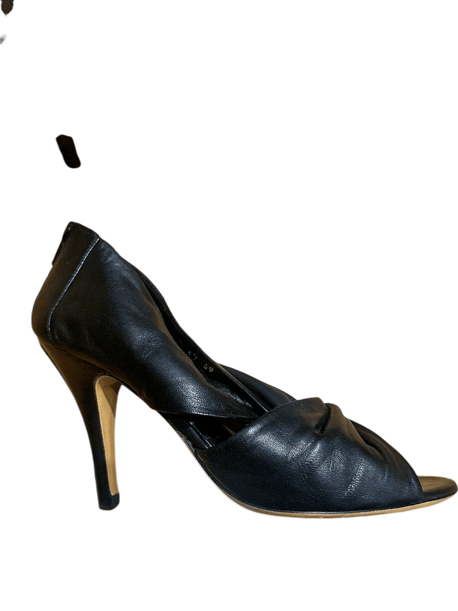 Stylish Black Heels with Unique Knot Design 4