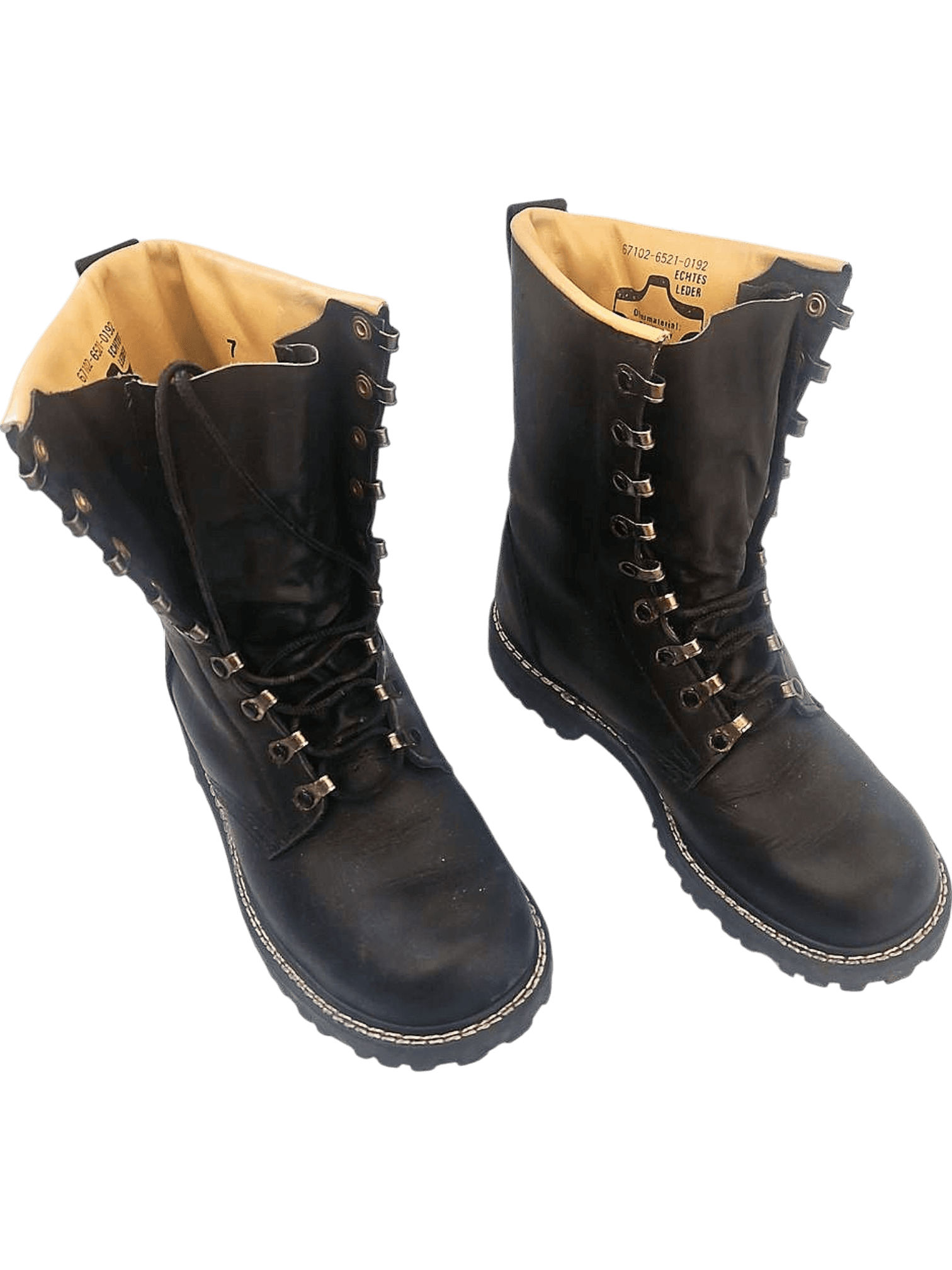 Genuine Leather Combat Boots - Size 7 - Black WP Brand 1