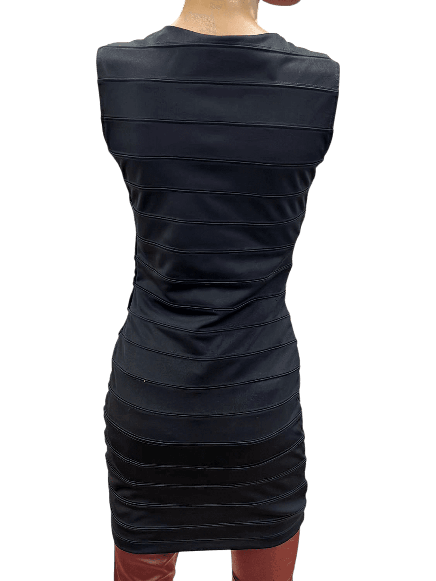 Schwarzes Bodycon Kleid mit V-Ausschnitt 2
