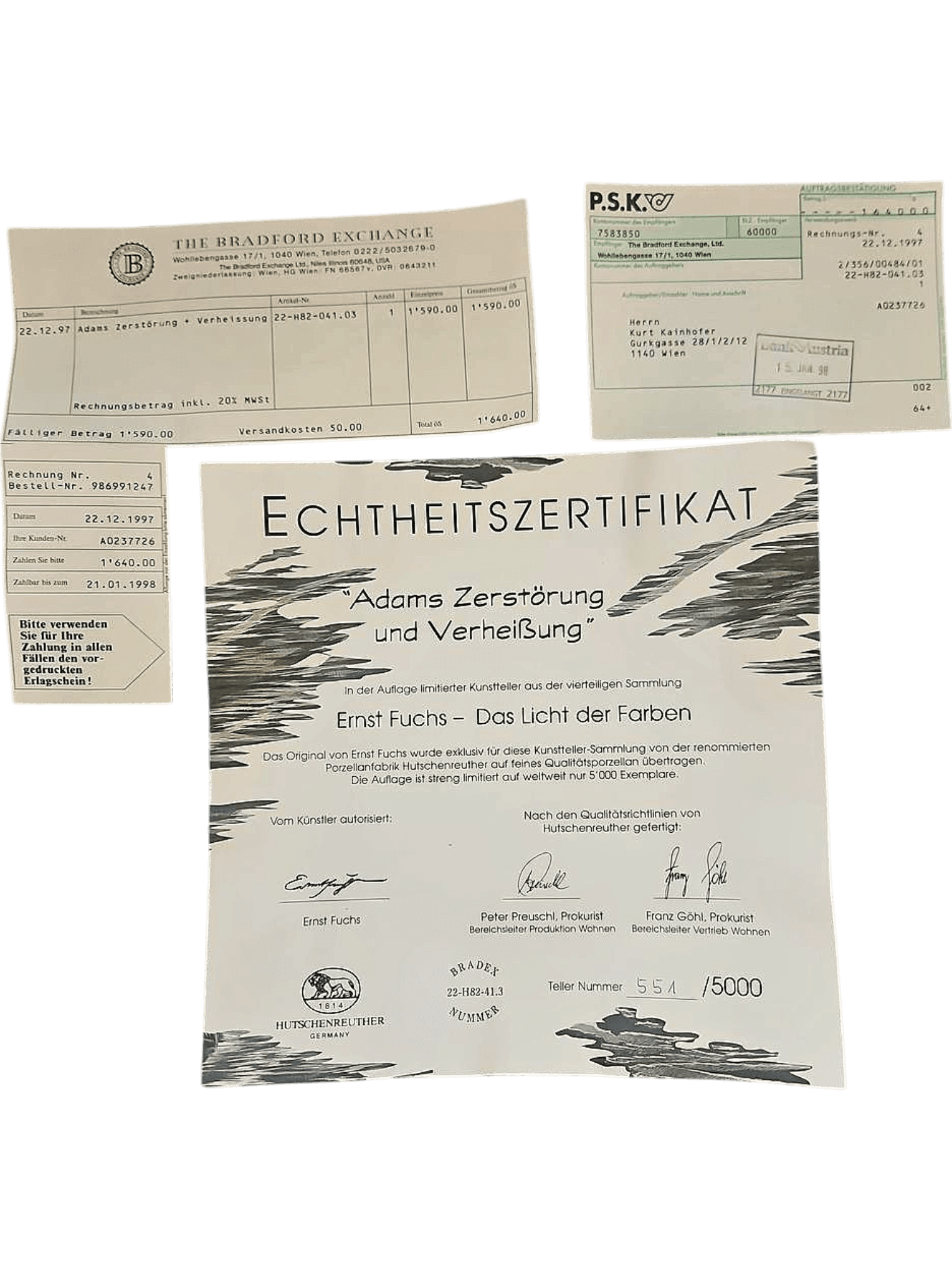 Ernst Fuchs Limited Edition Collector Plate 'Das Licht der Farben' #551/5000 3