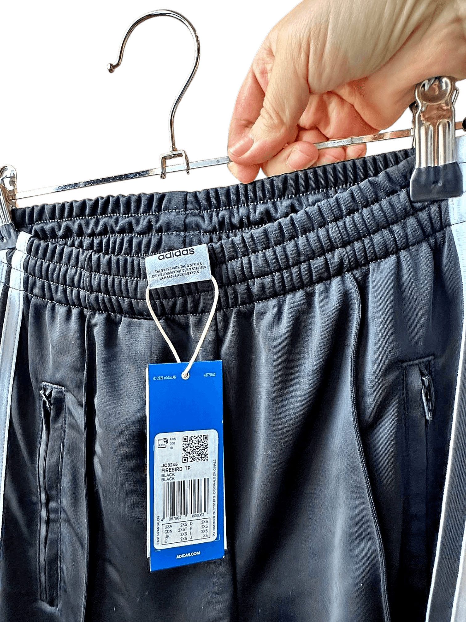 Adidas Classic 3-Stripe Black Track Pants - Size XXS 4