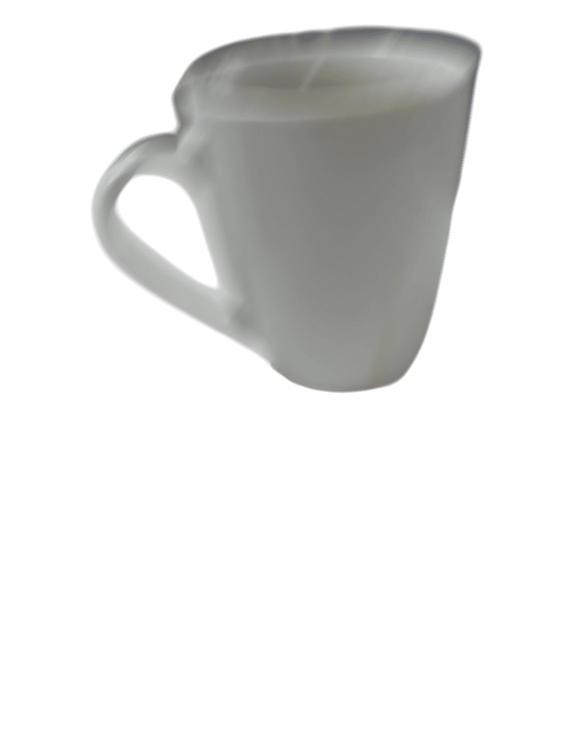 White Ceramic Coffee Mug - Simple Classic Design 2