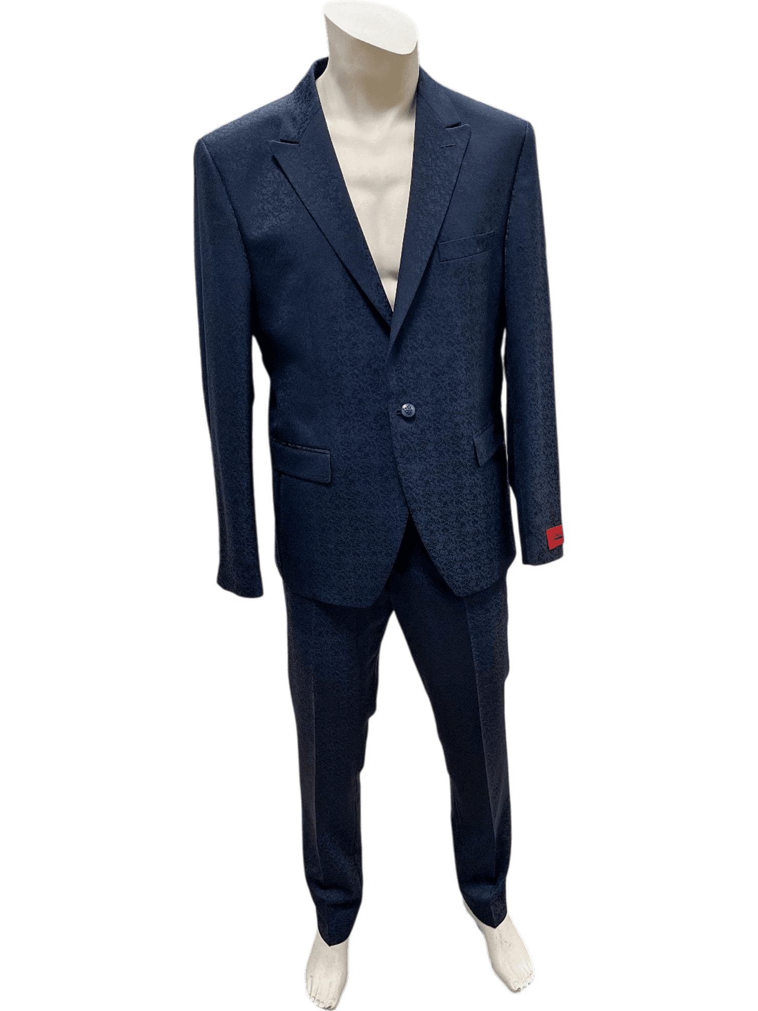 Taxcco Herren Anzug - Eleganter schwarzer Einknopf-Anzug 1