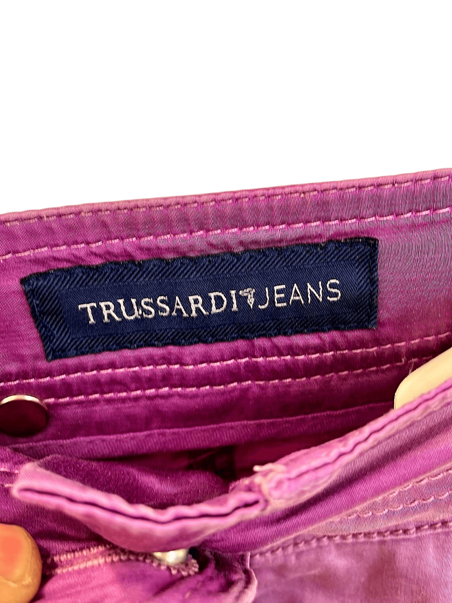 Trussardi Jeans Purple A-Line Skirt - Casual Cotton Summer Style 3