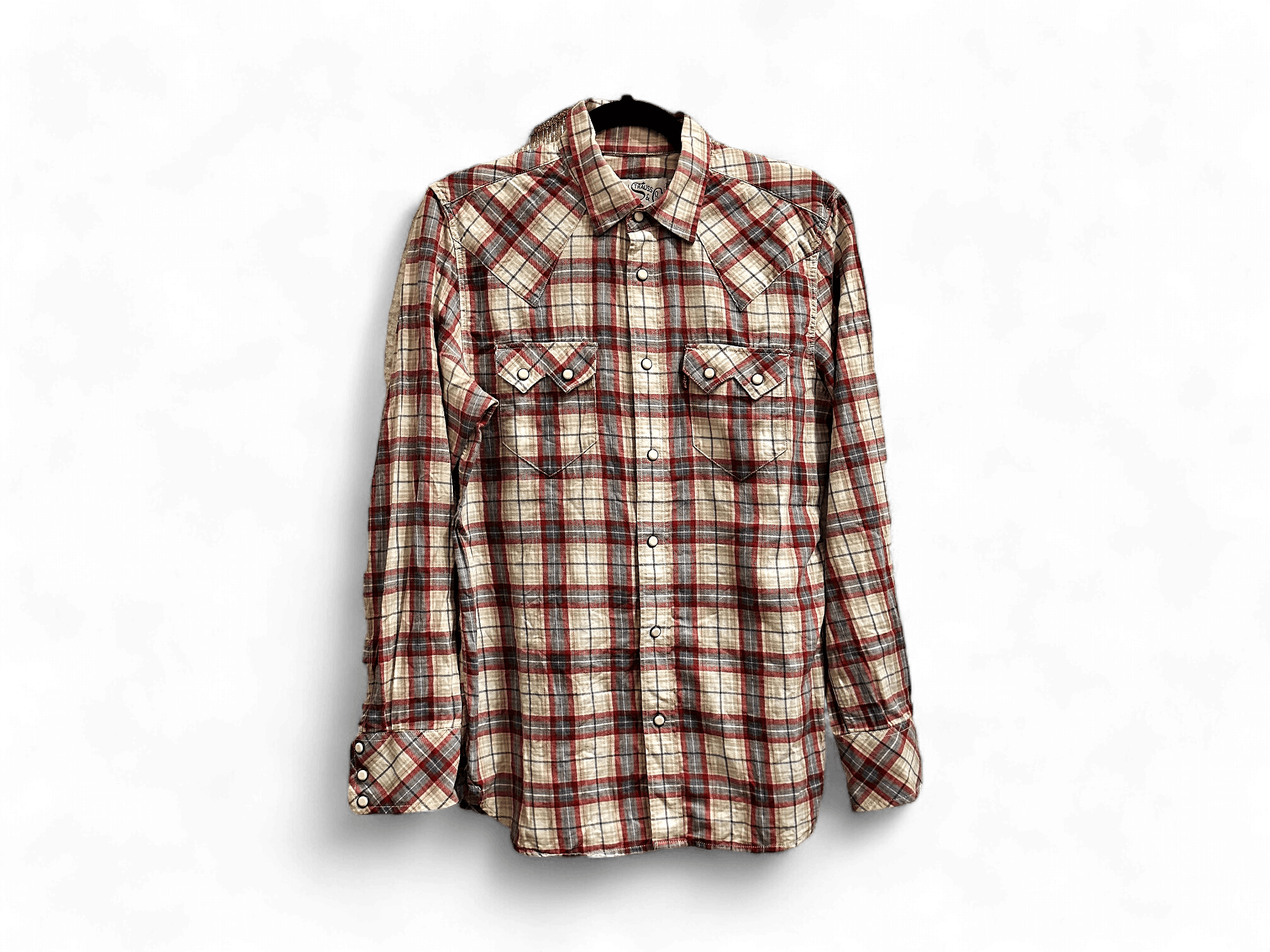 Vintage Plaid Button-Down Shirt - Western Style 1