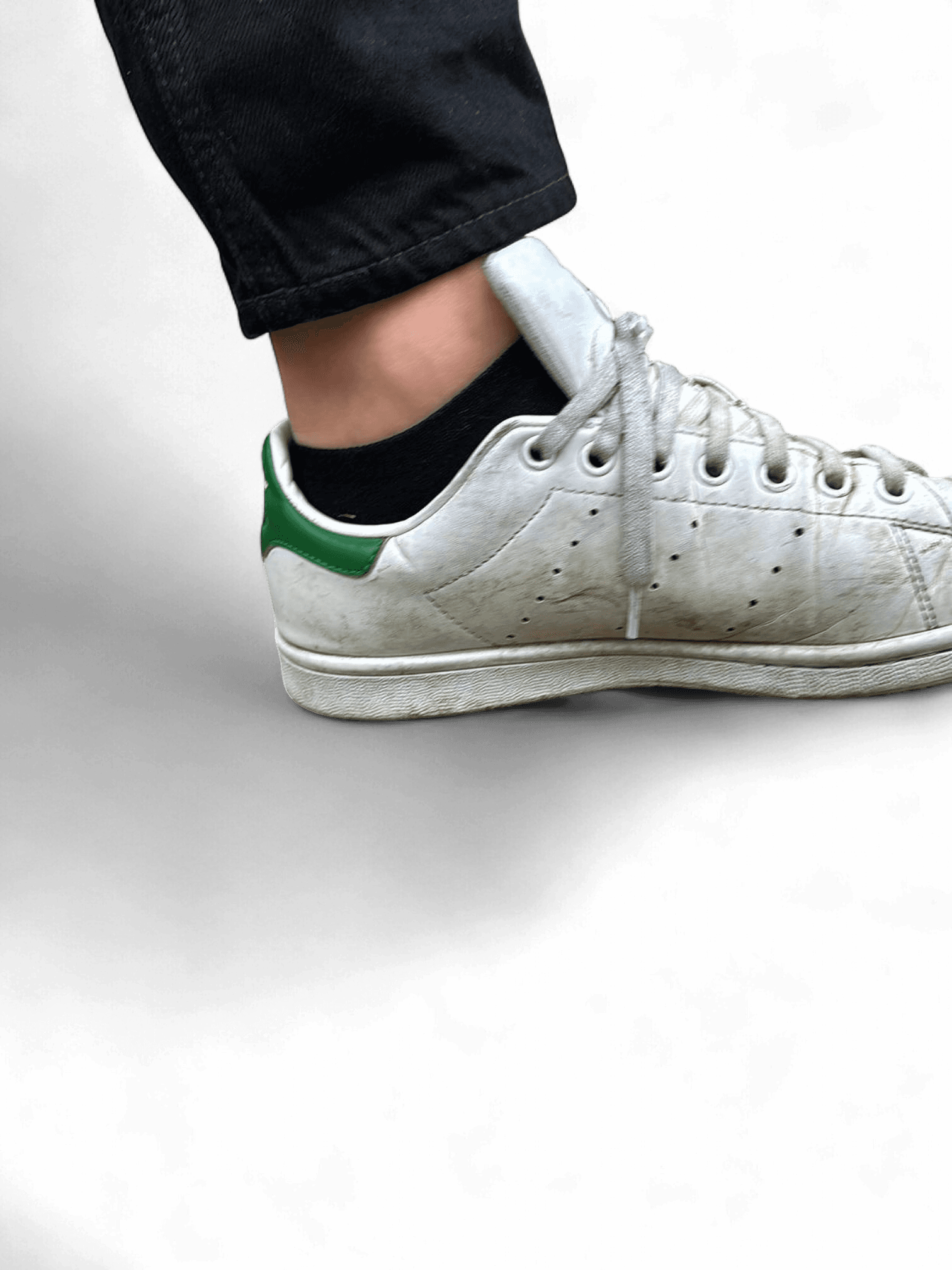 Adidas Stan Smith Sneakers - White with Green Heel Tab 1