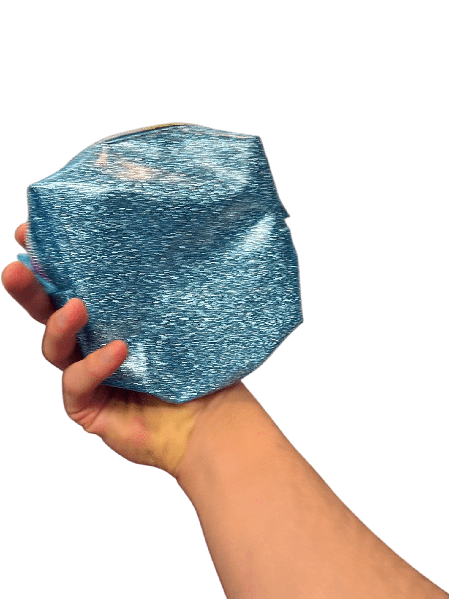 Sparkly Blue Cosmetic Pouch - Small Makeup Bag 2