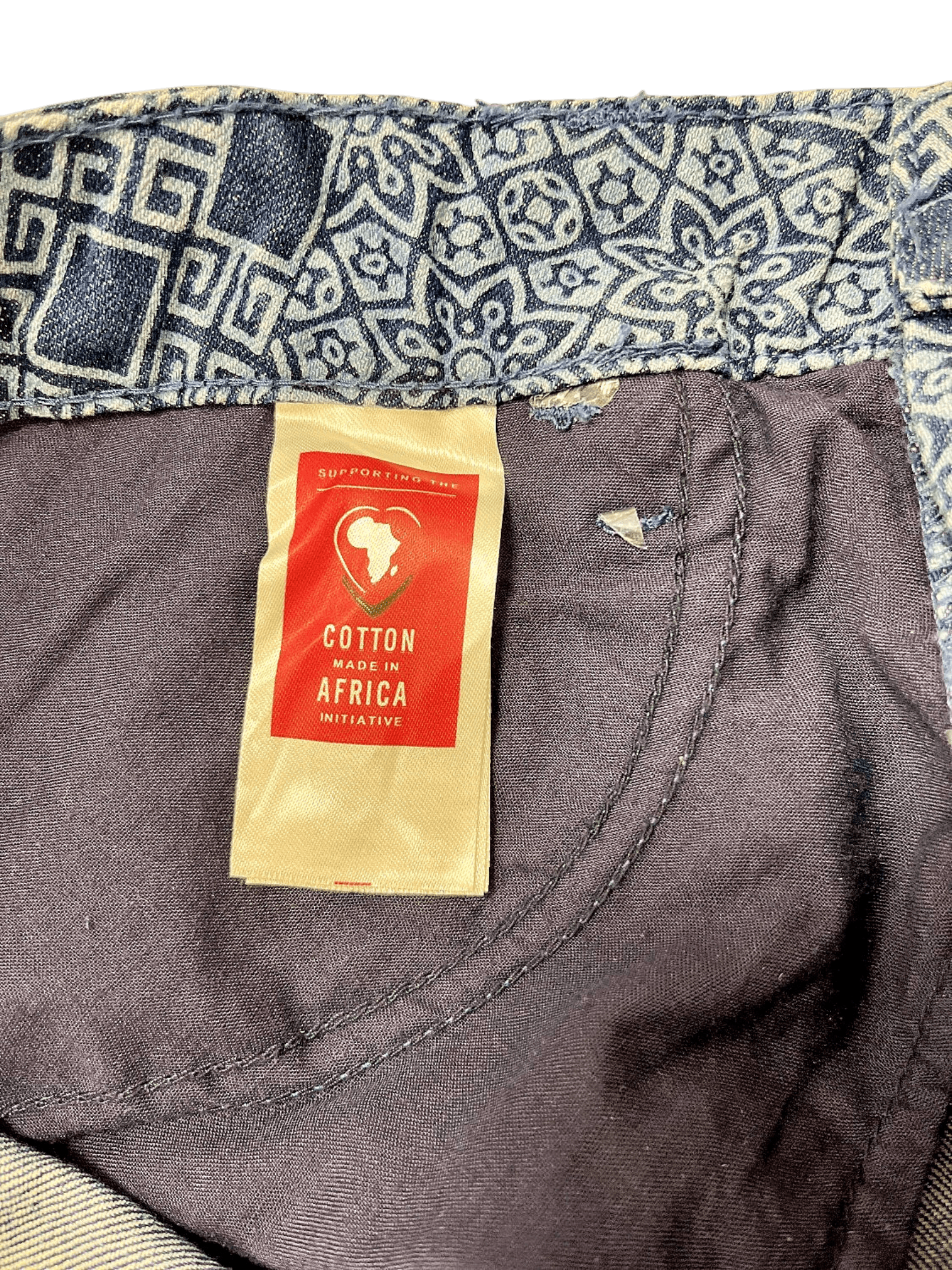 Rainbow Jeans mit blauem Muster - Größe 42 - Cotton Made in Africa 3